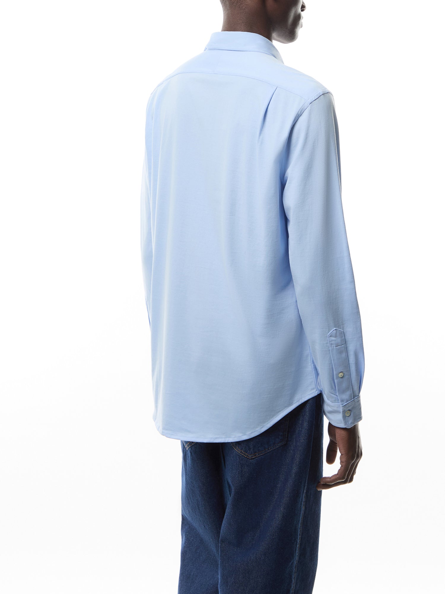 Jersey Spread-Collar Shirt