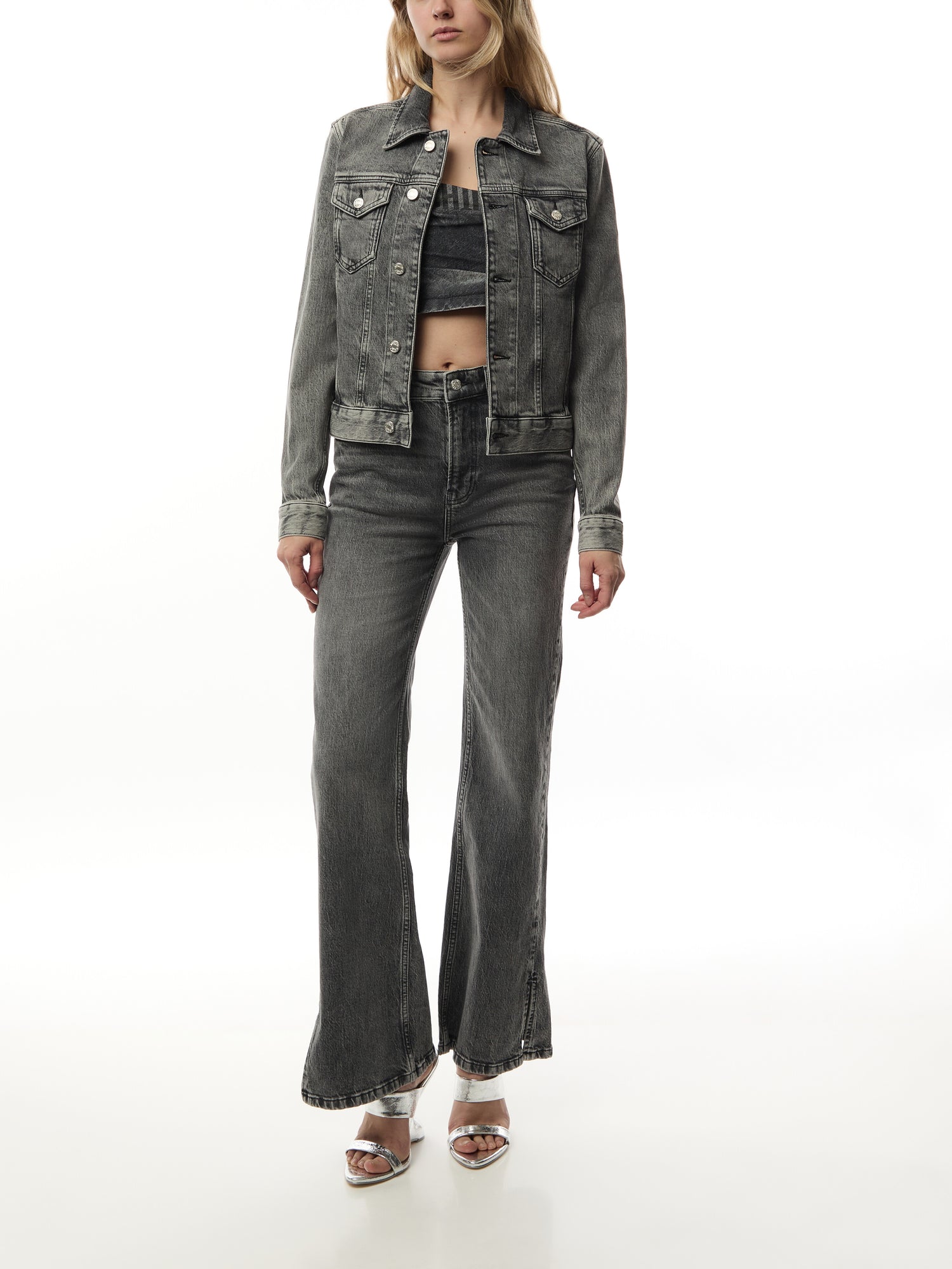 12 5 Oz Stretch Denim Jacket Multi Grey