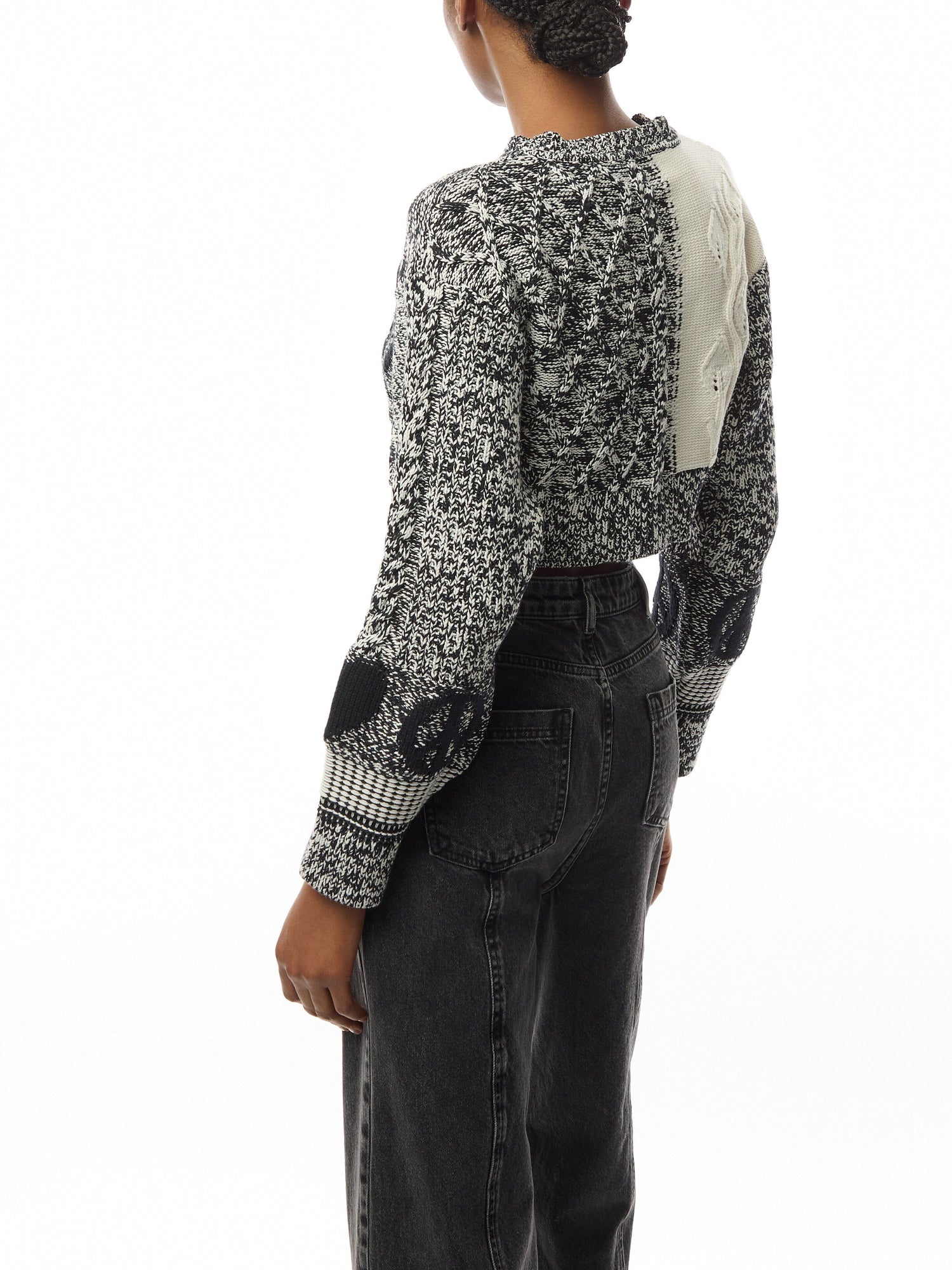 Cropped Urban Cotton and Nylon Pullover