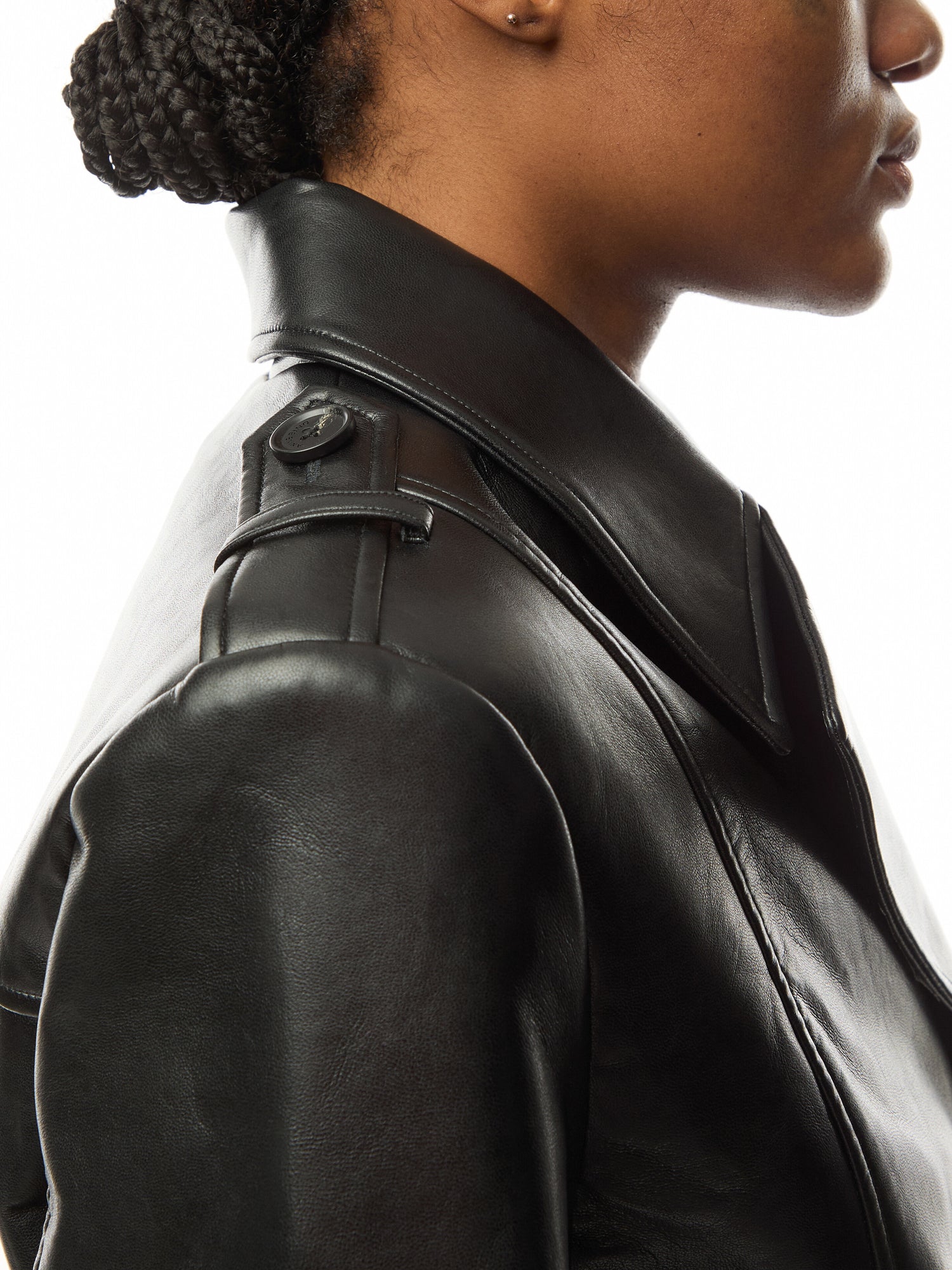 Simone Jacket - Black Recycled Leather