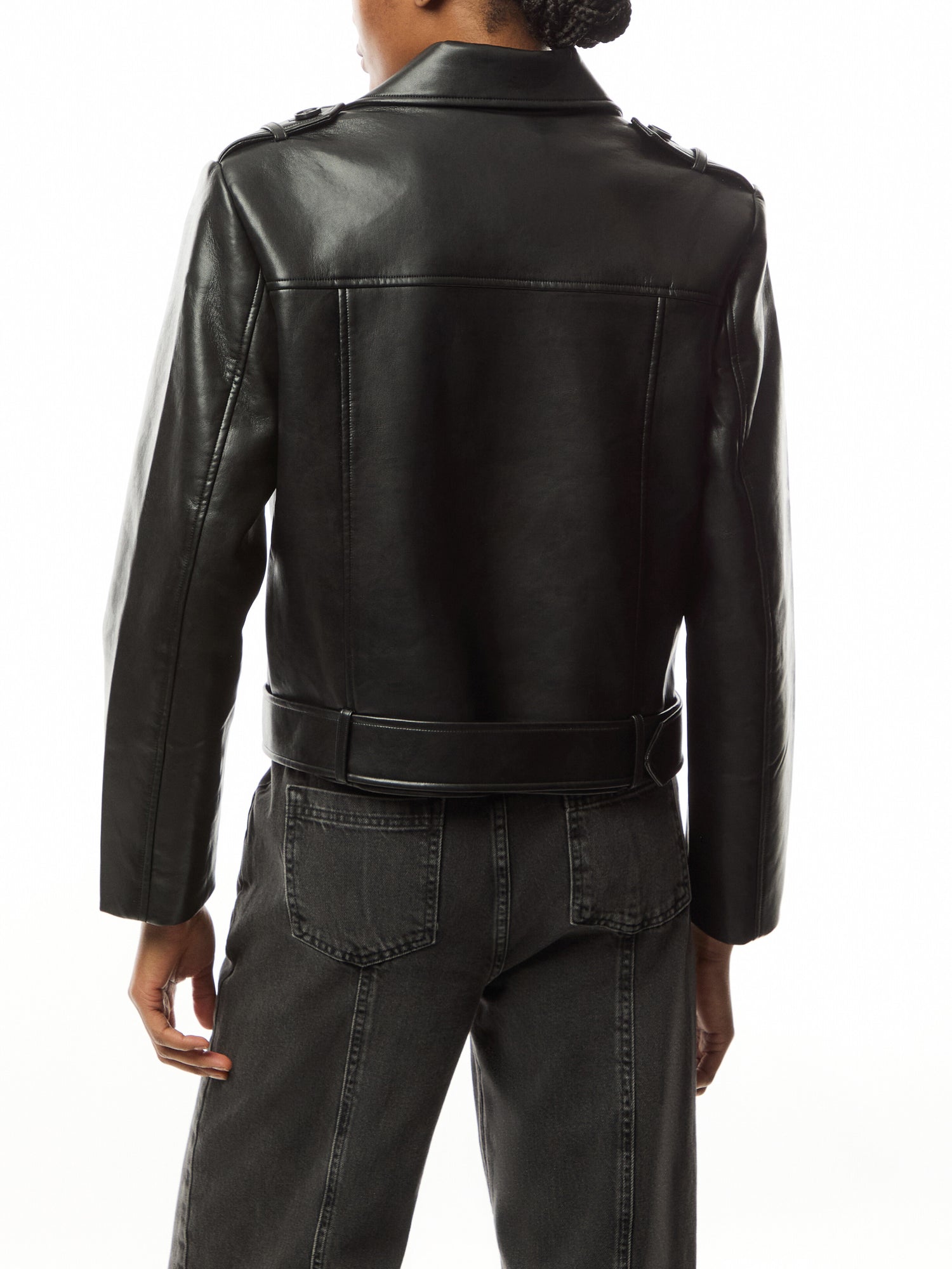 Simone Jacket - Black Recycled Leather