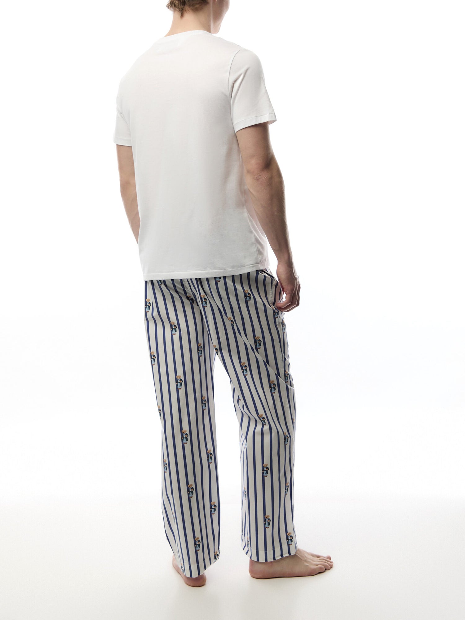 Polo Bear Striped Cotton Pyjama Trouser