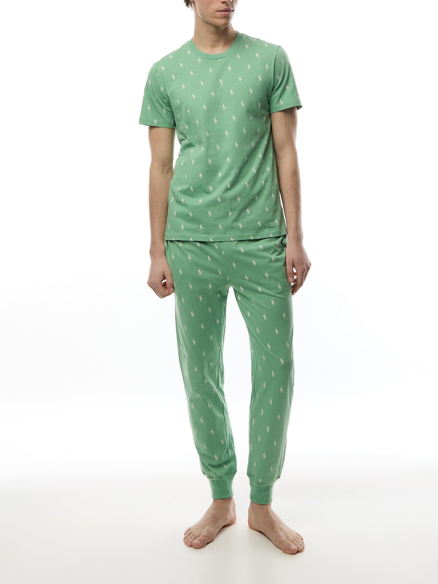 All-over Pony Cotton Jersey Sleep Jogger