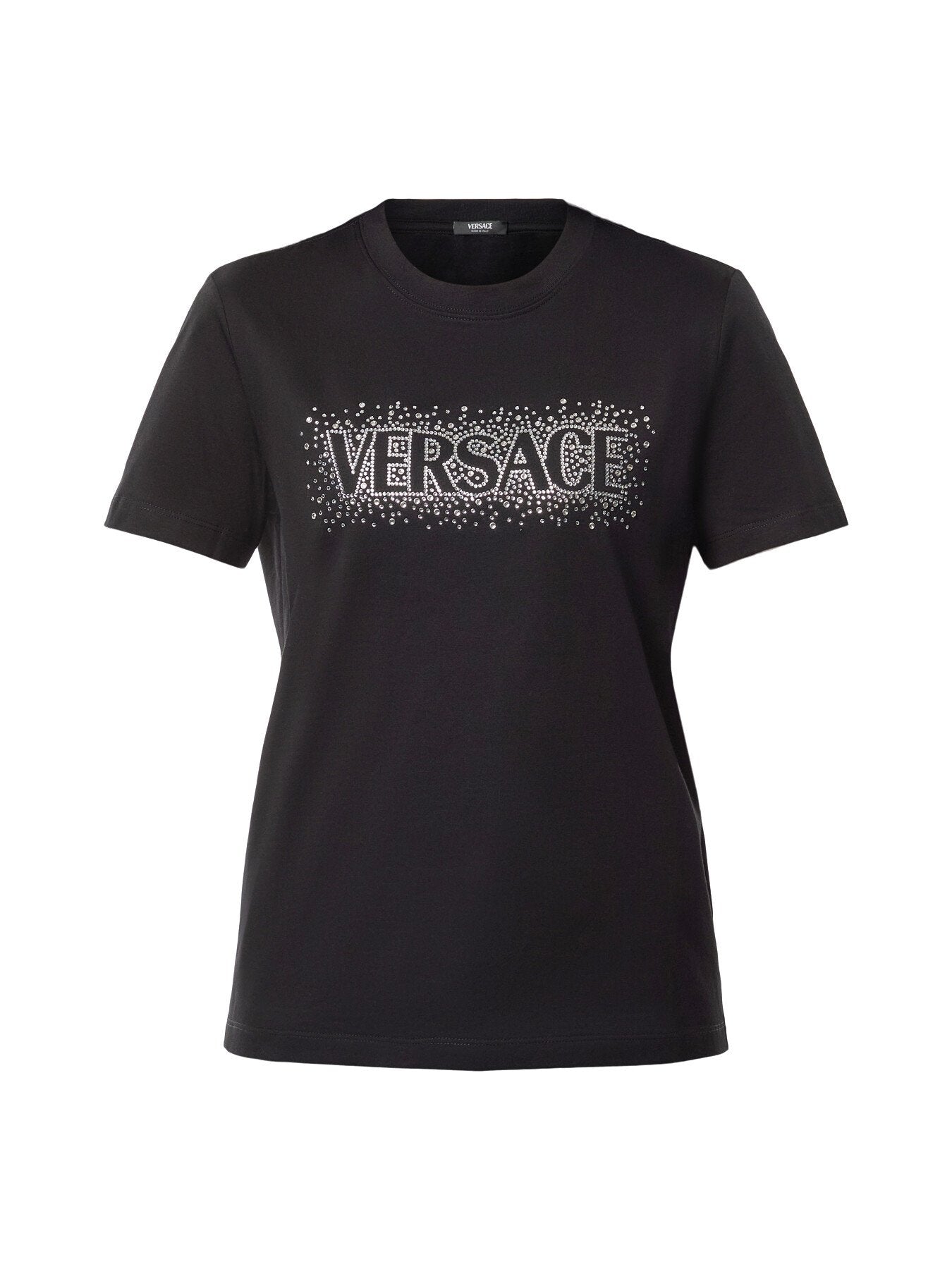 T-Shirt Versace Logo With Crystal Embroidery Yd Cotton Jersey