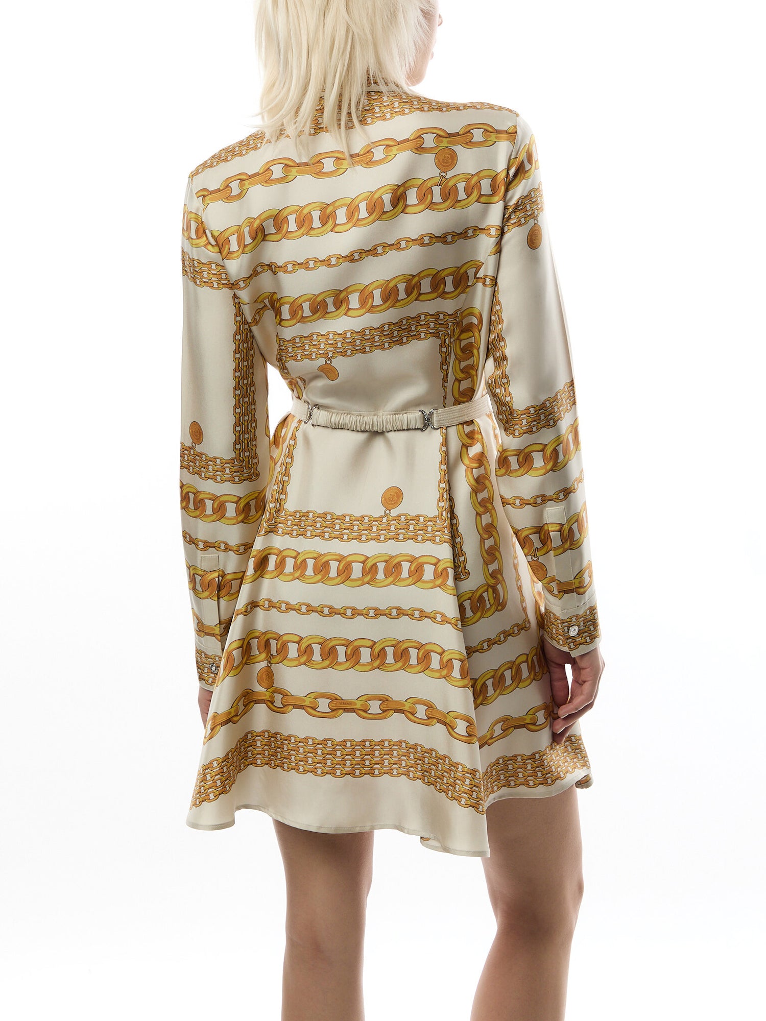 Dress Versace Treasure Foulard On Silk Twill