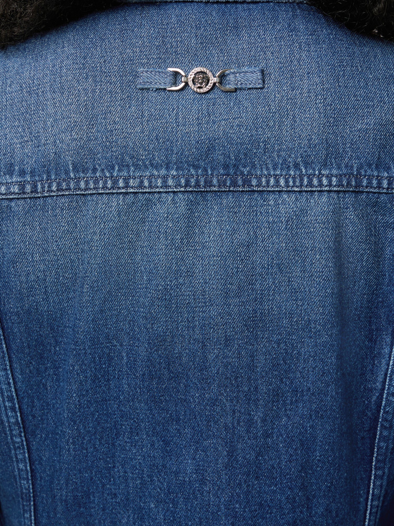 Shirt Denim R Washed Medium Blue With Frayed Edges