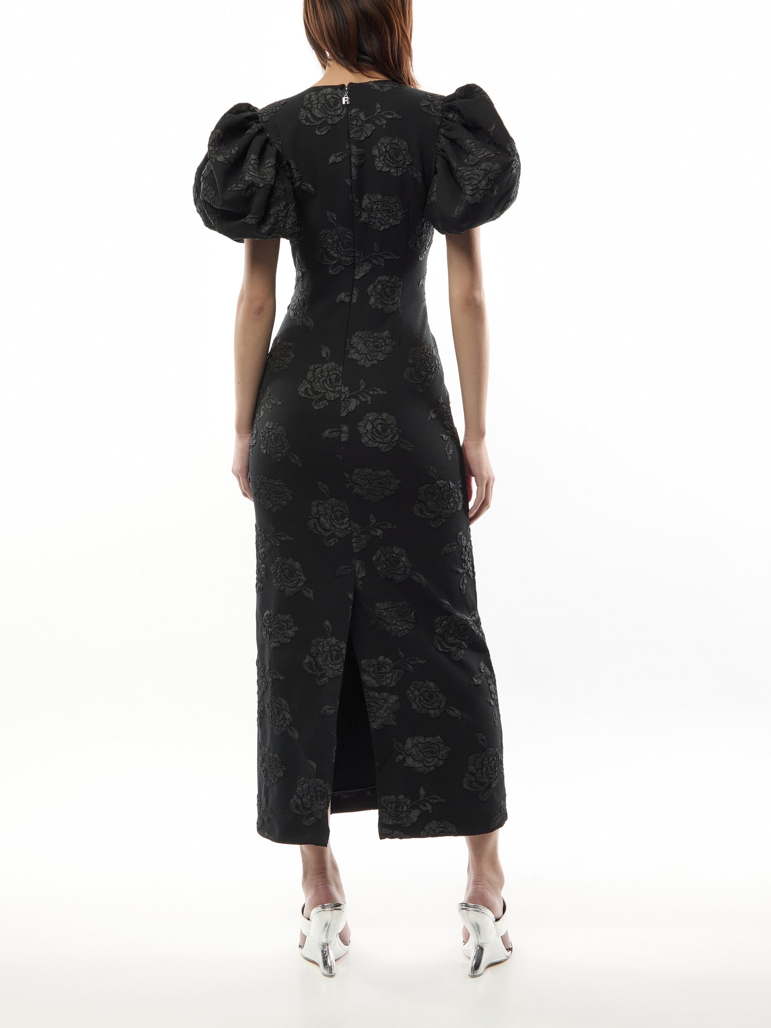 3D Jacquard Midi Dress