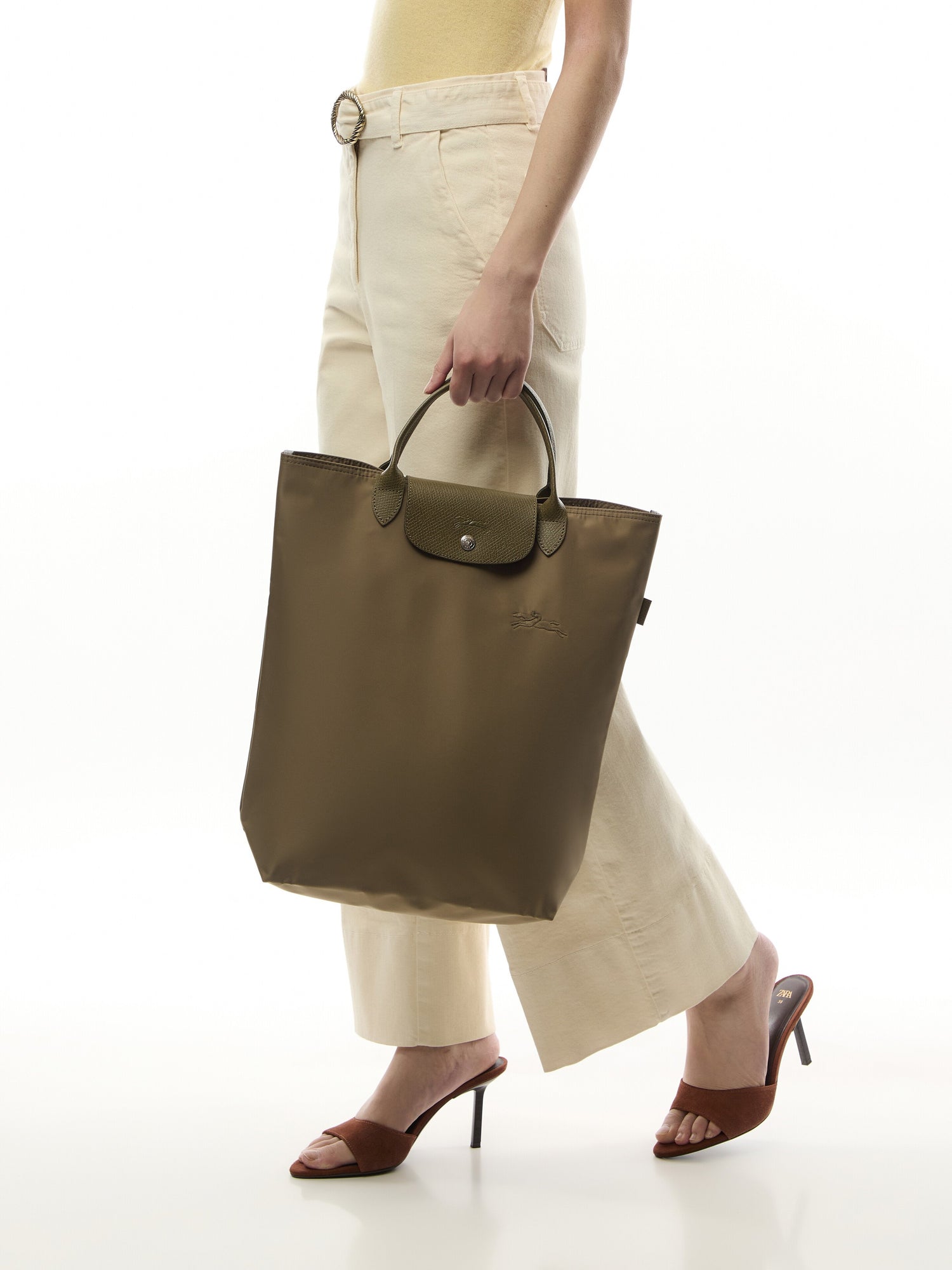 Le Pliage Green Medium Tote Bag
