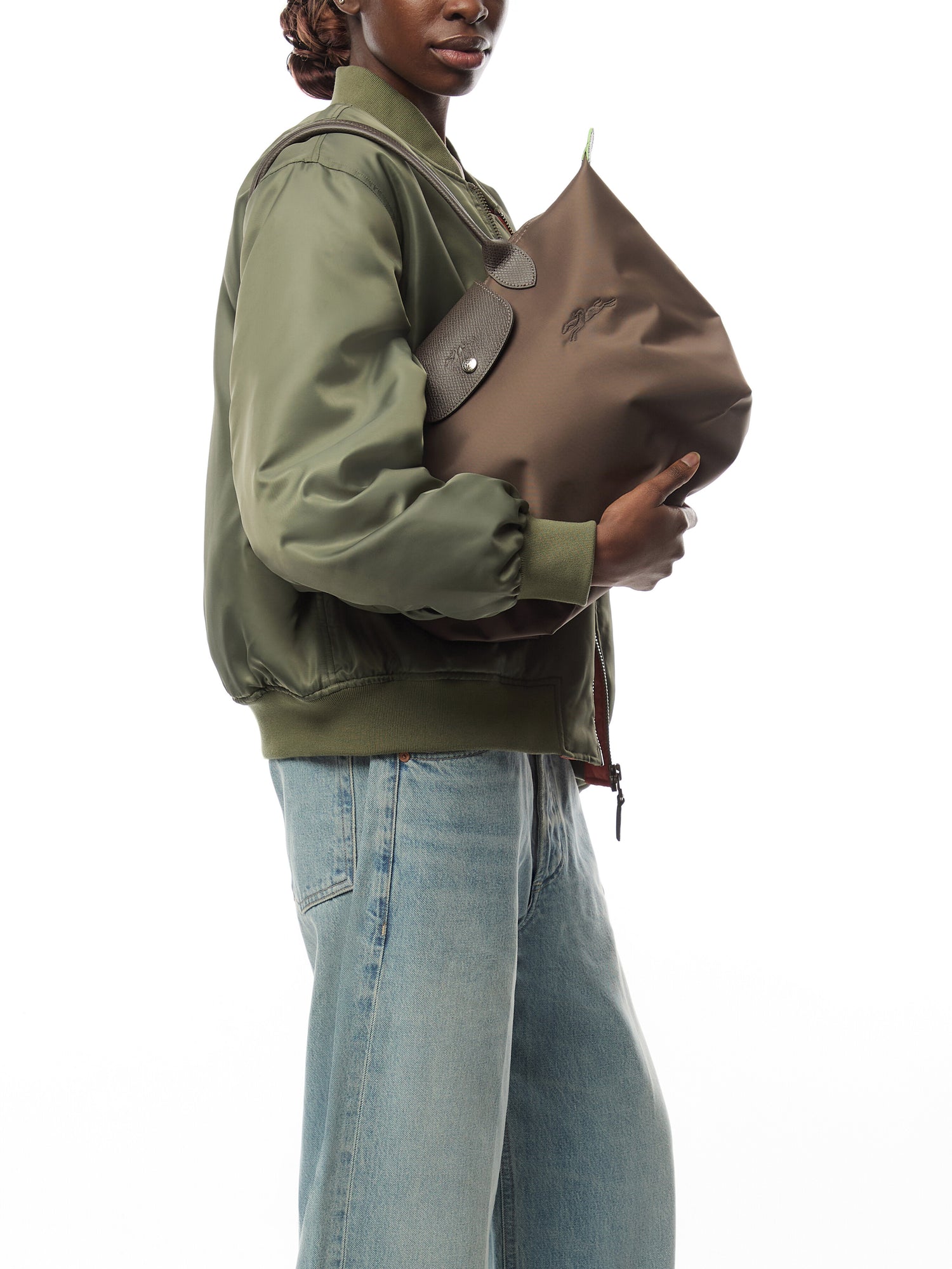 Le Pliage Green Medium Tote Bag