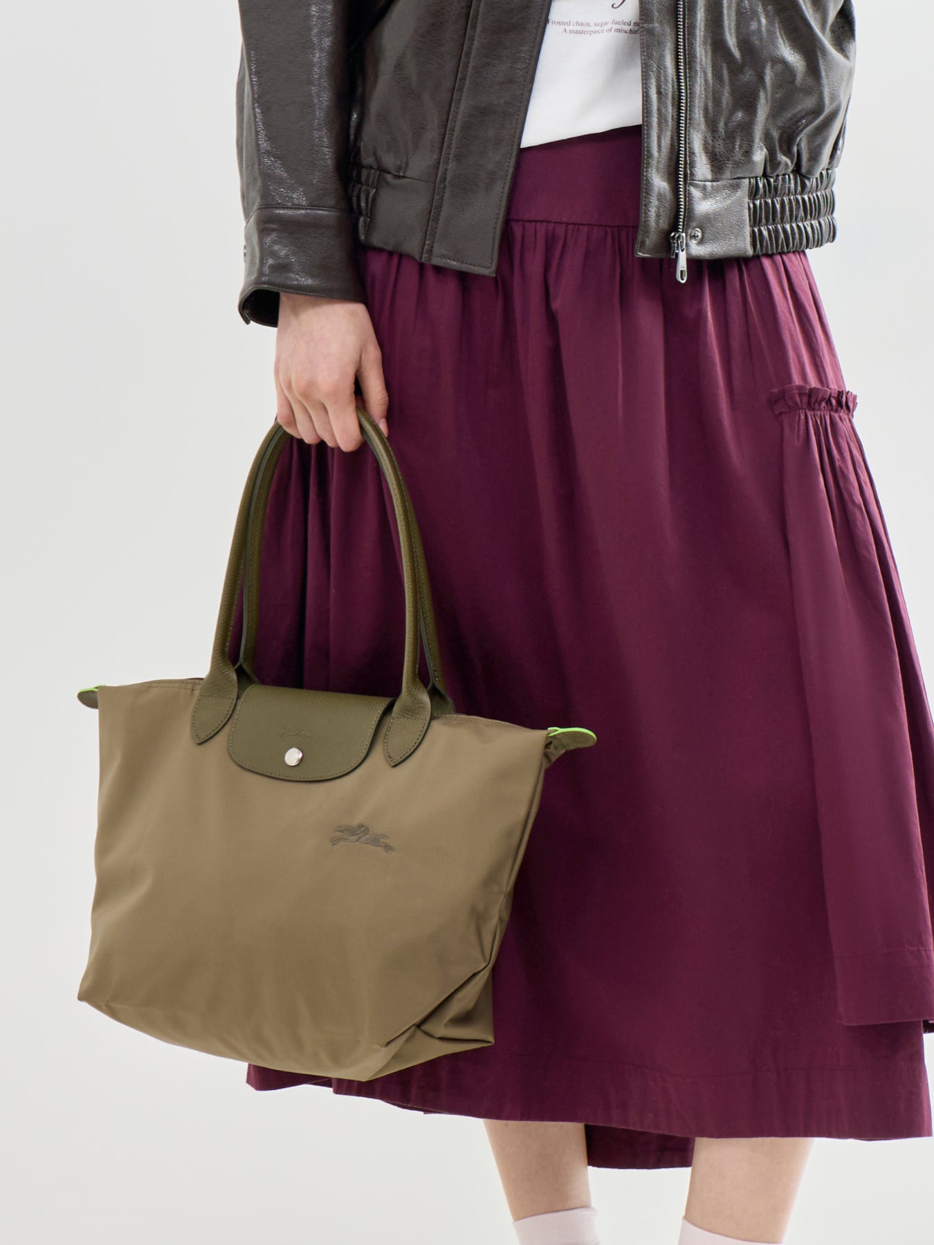Le Pliage Green Tote Bag M Artichoke