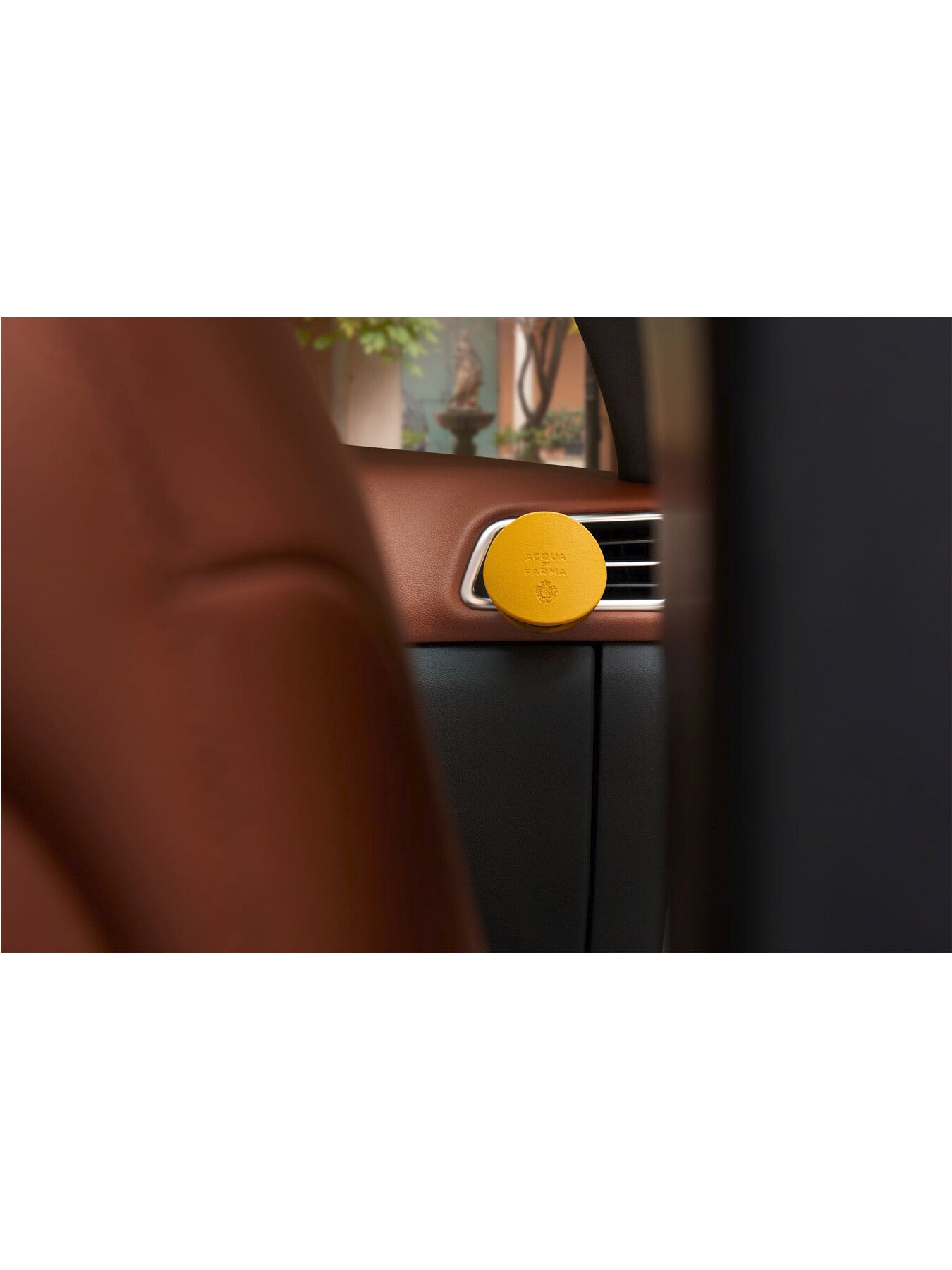 Car Diffuser Case Yellow Leather