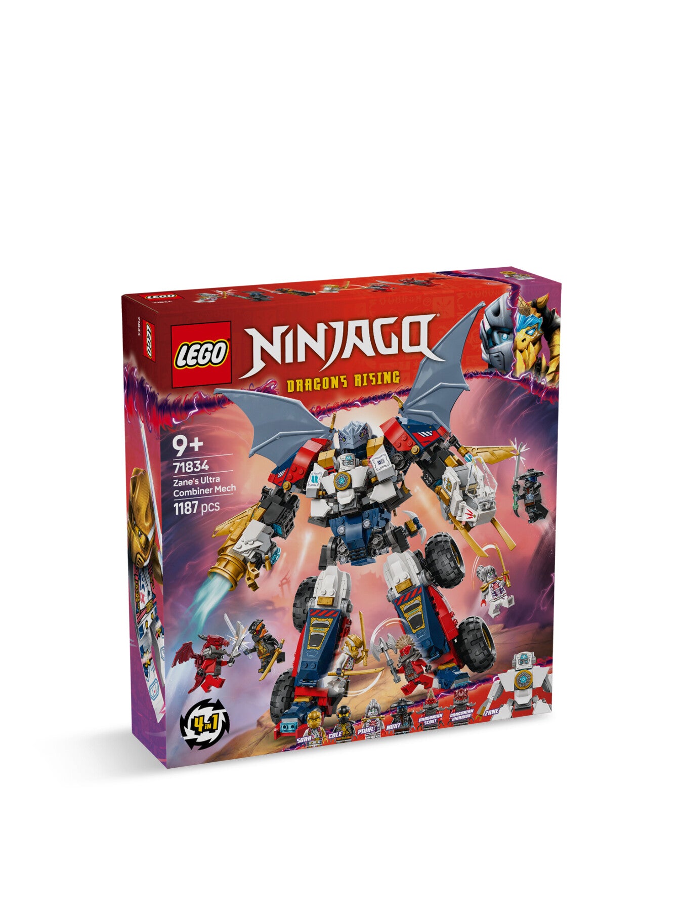 NINJAGO Dragons Rising TV show with Zane’s Ultra Combiner Mech 71834