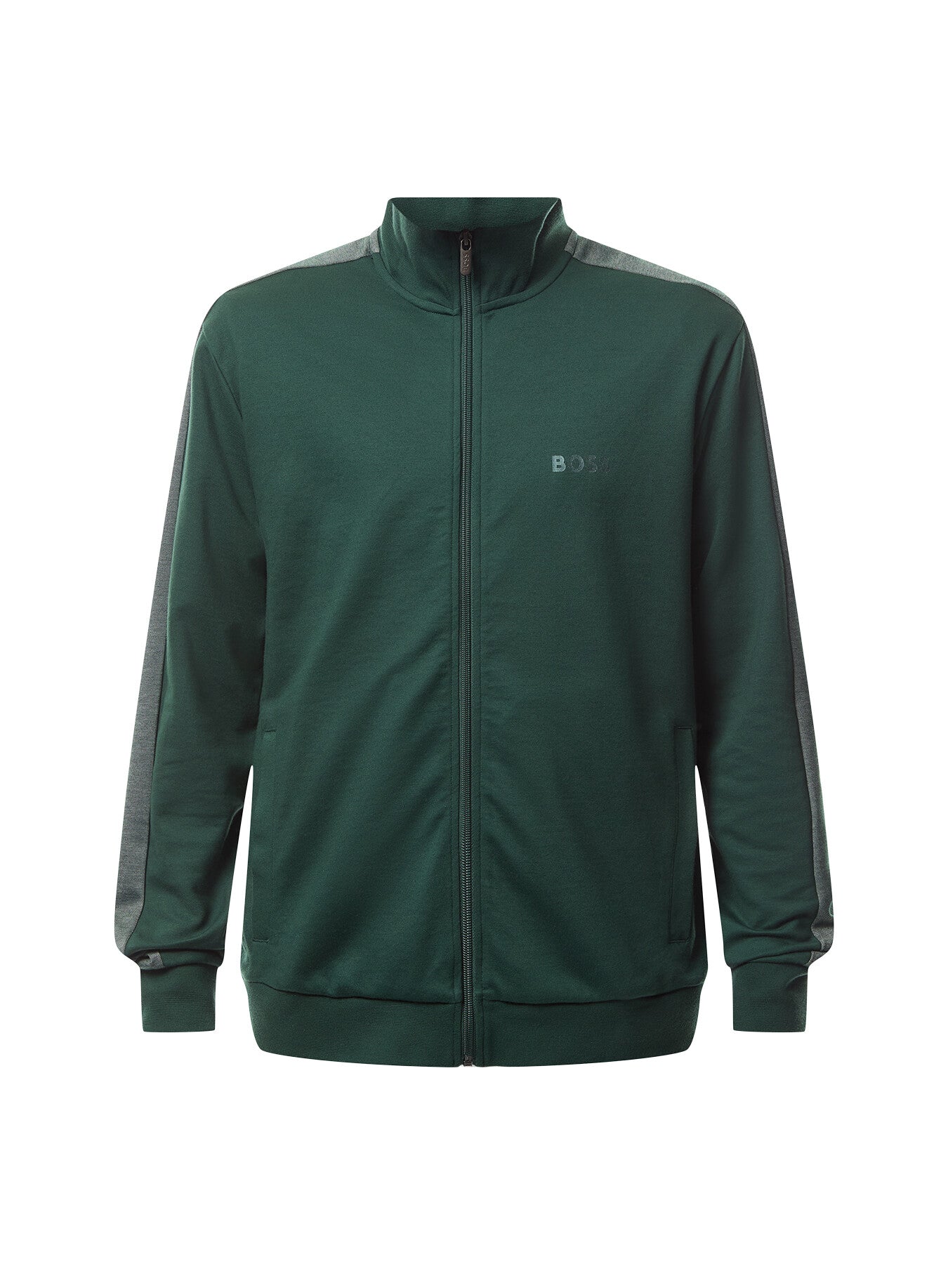 Foil Printed Logo Zip Through Jacket