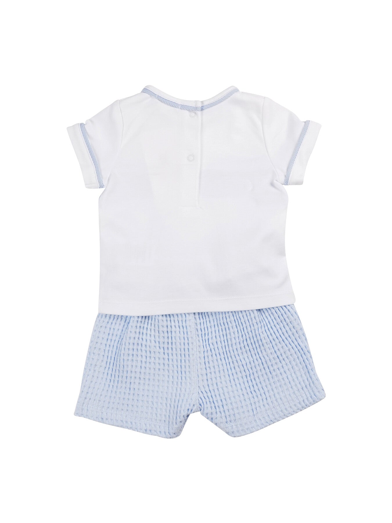 Blue Waffle Romper