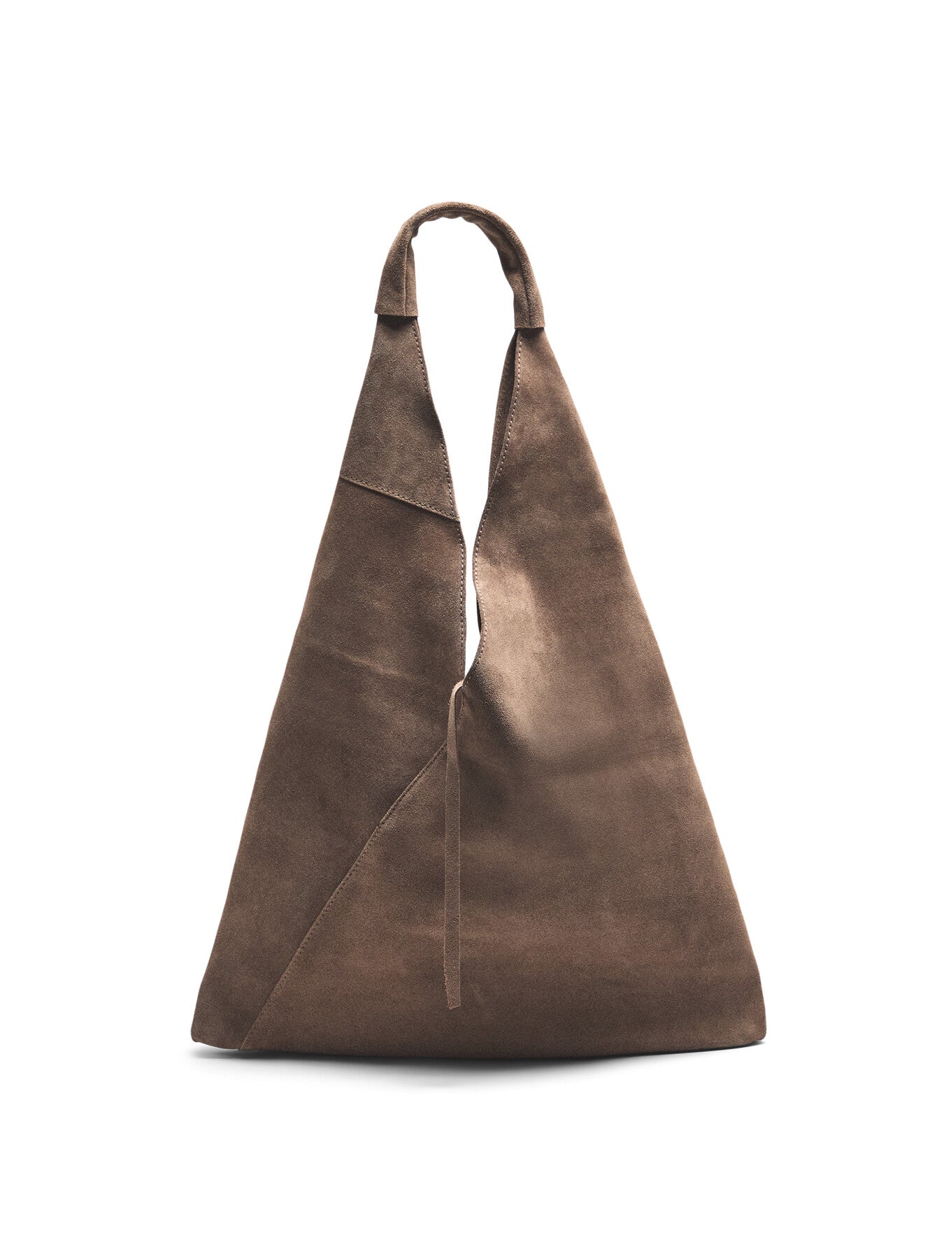 Giselle Suede Shoulder Tote Taupe