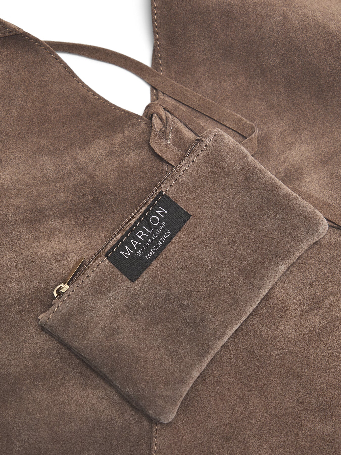 Giselle Suede Shoulder Tote Taupe