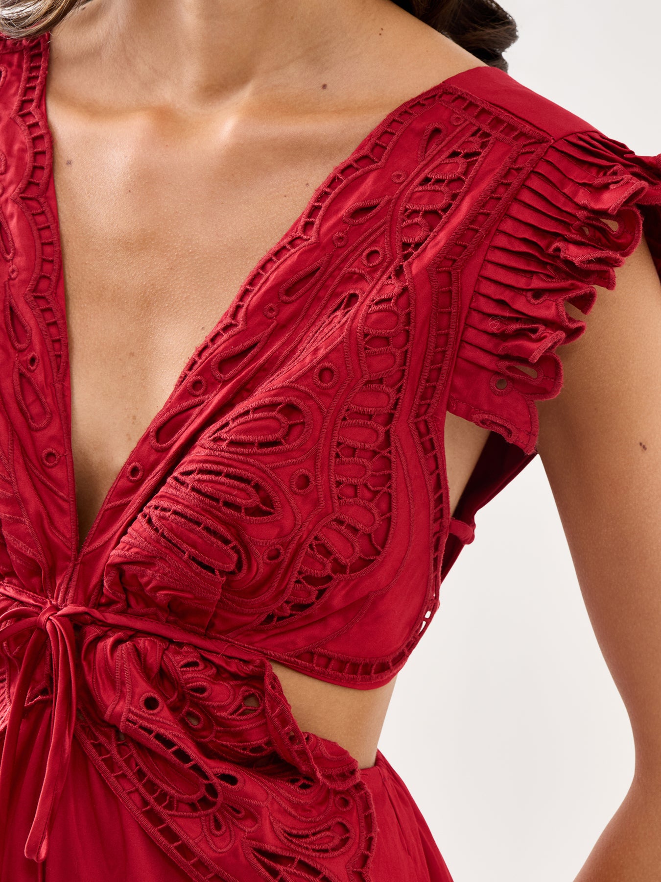 Red Butterfly Midi Dress