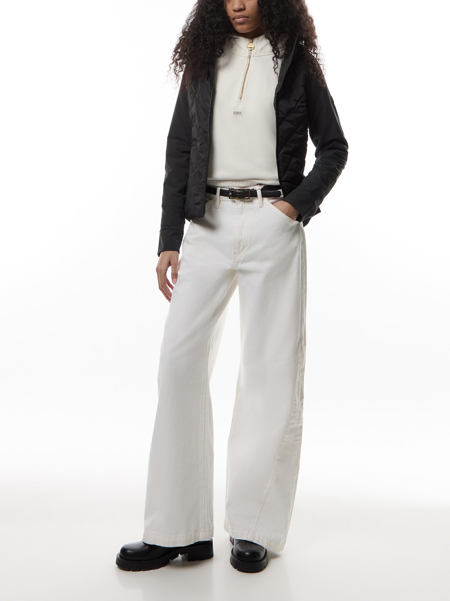 Barbour International Dakota Quilted Sweater Jacket