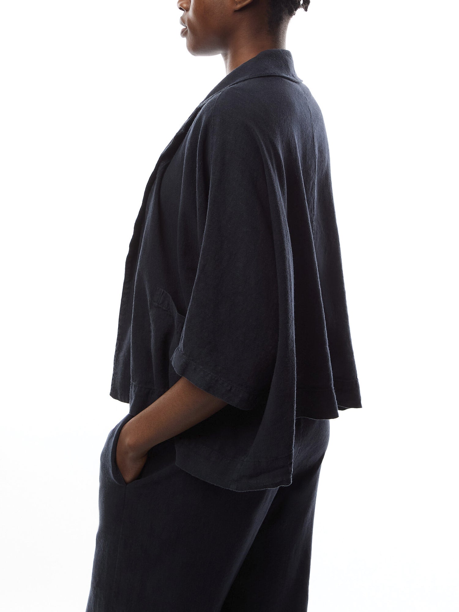 Twisted Linen Boxy Jacket