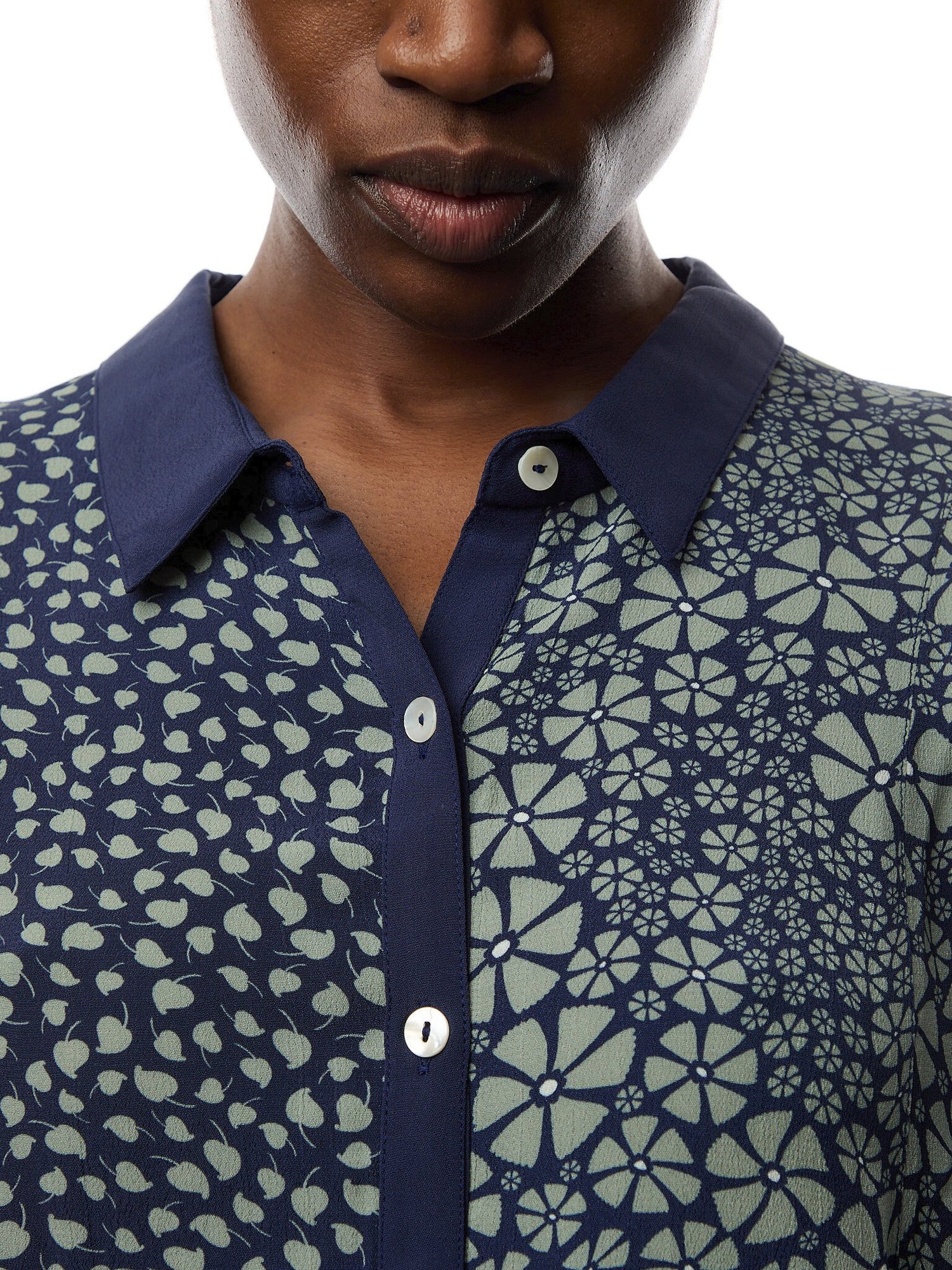 Ditsy Floral Mix Shirt Dress