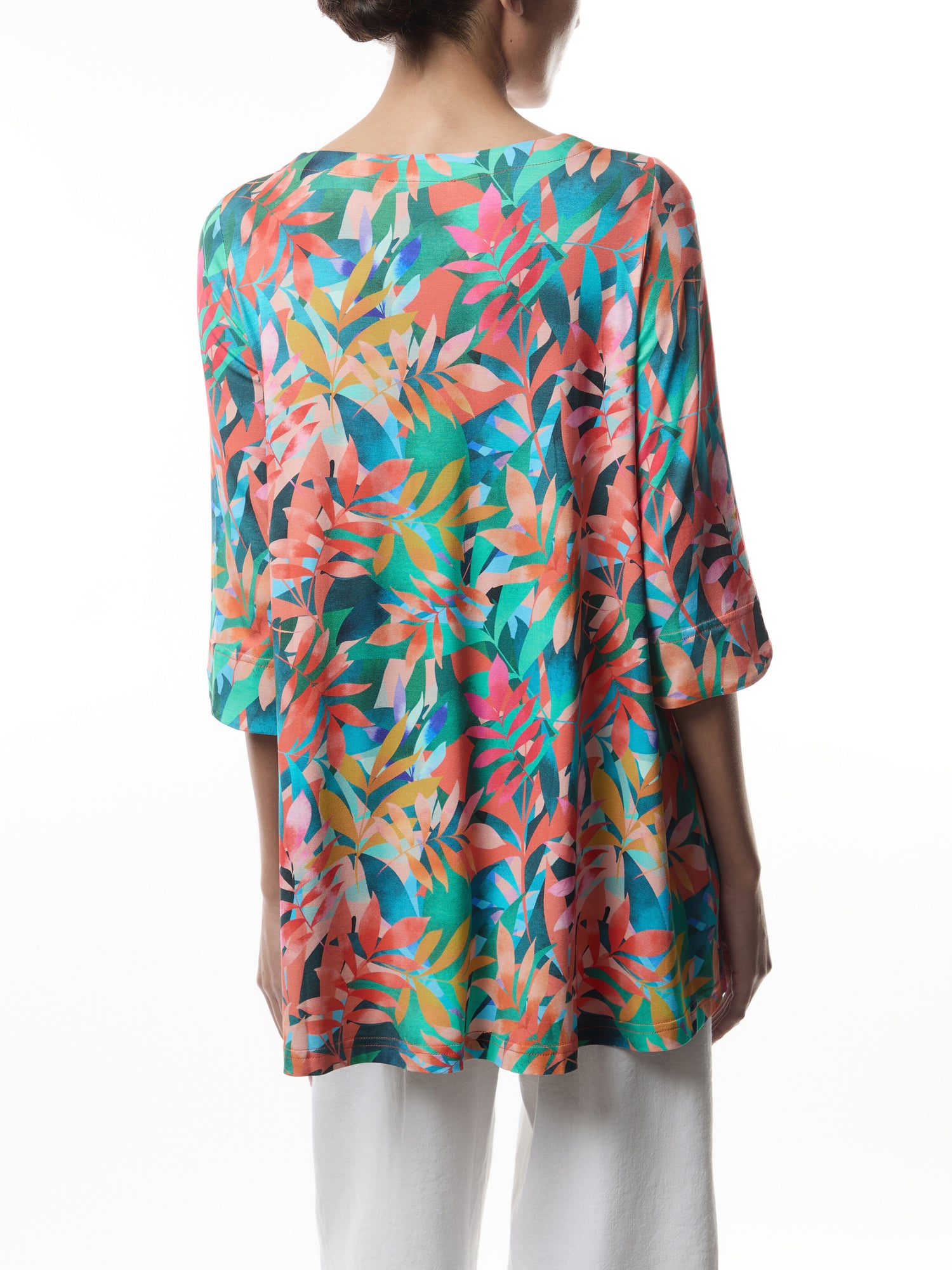 Tropical Leaves Jersey Tunic