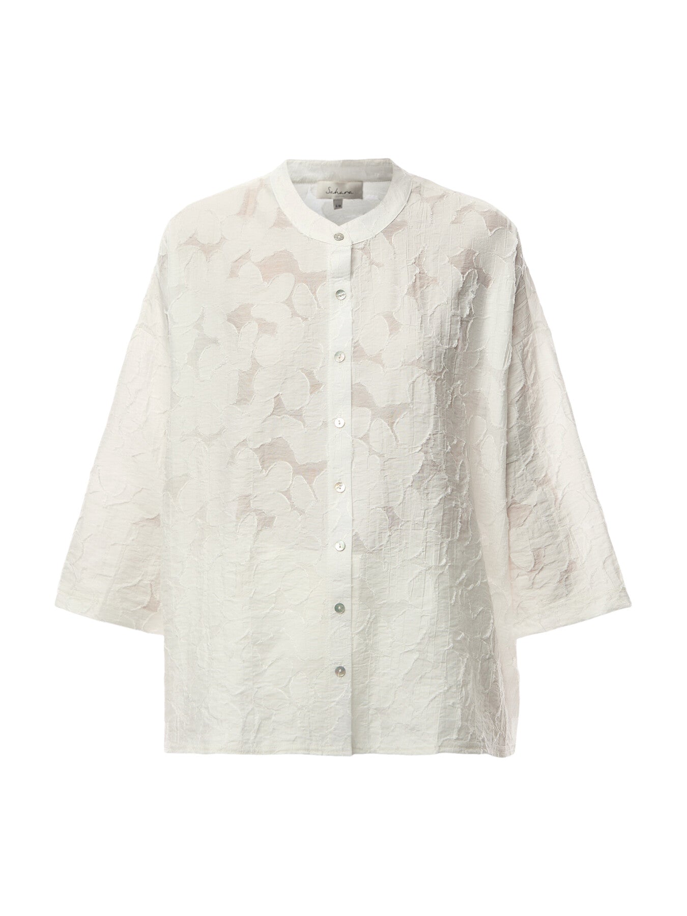 Floral Viscose Burnout Shirt