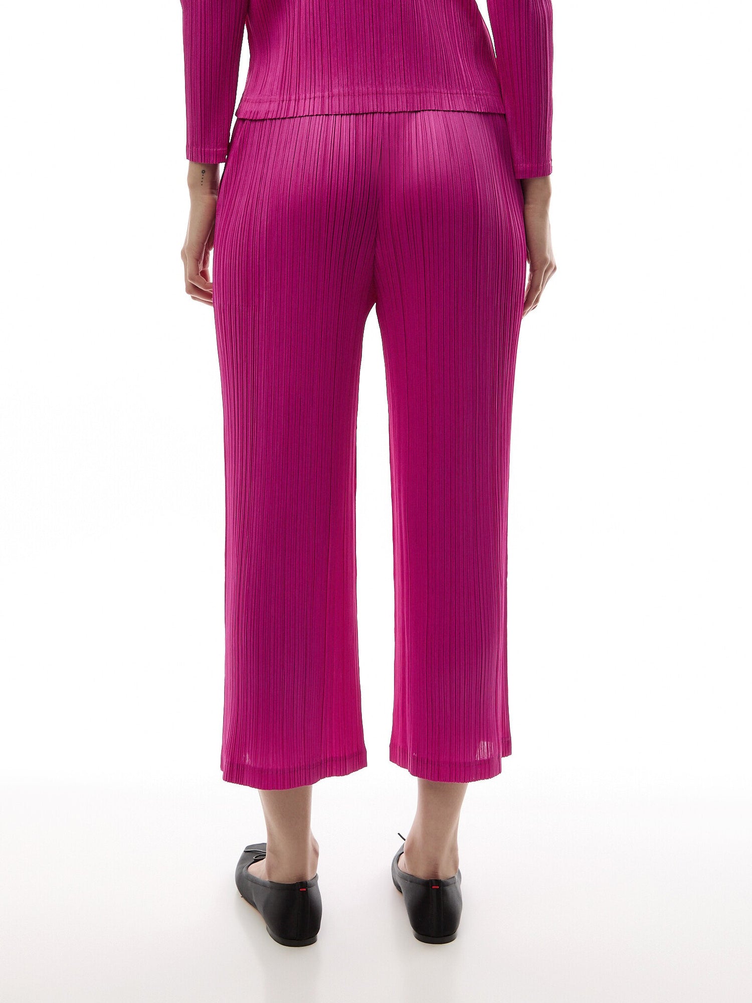 Pleats Wide Leg Pink Pants