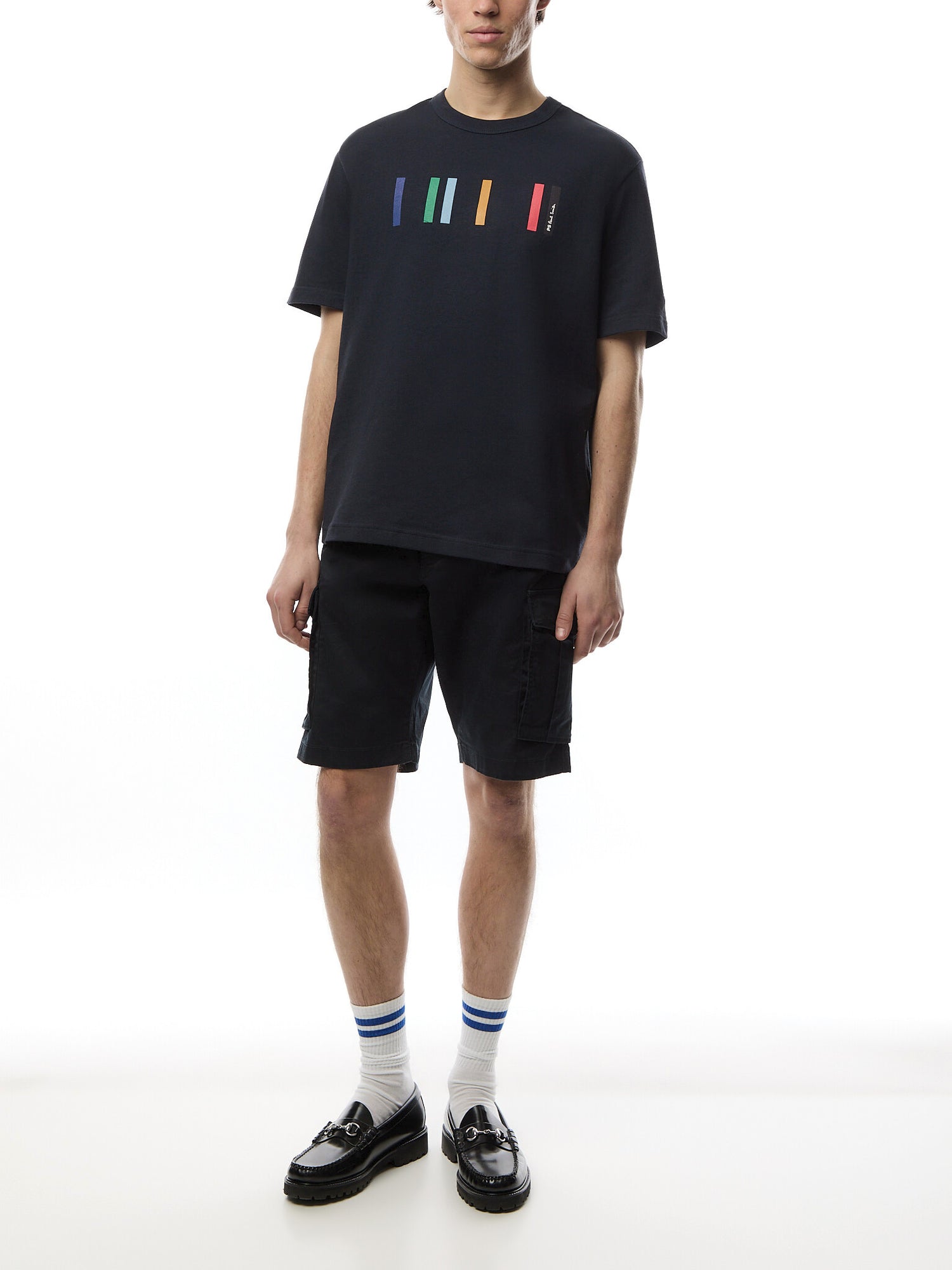 Heavyweight Stripe Logo Tee