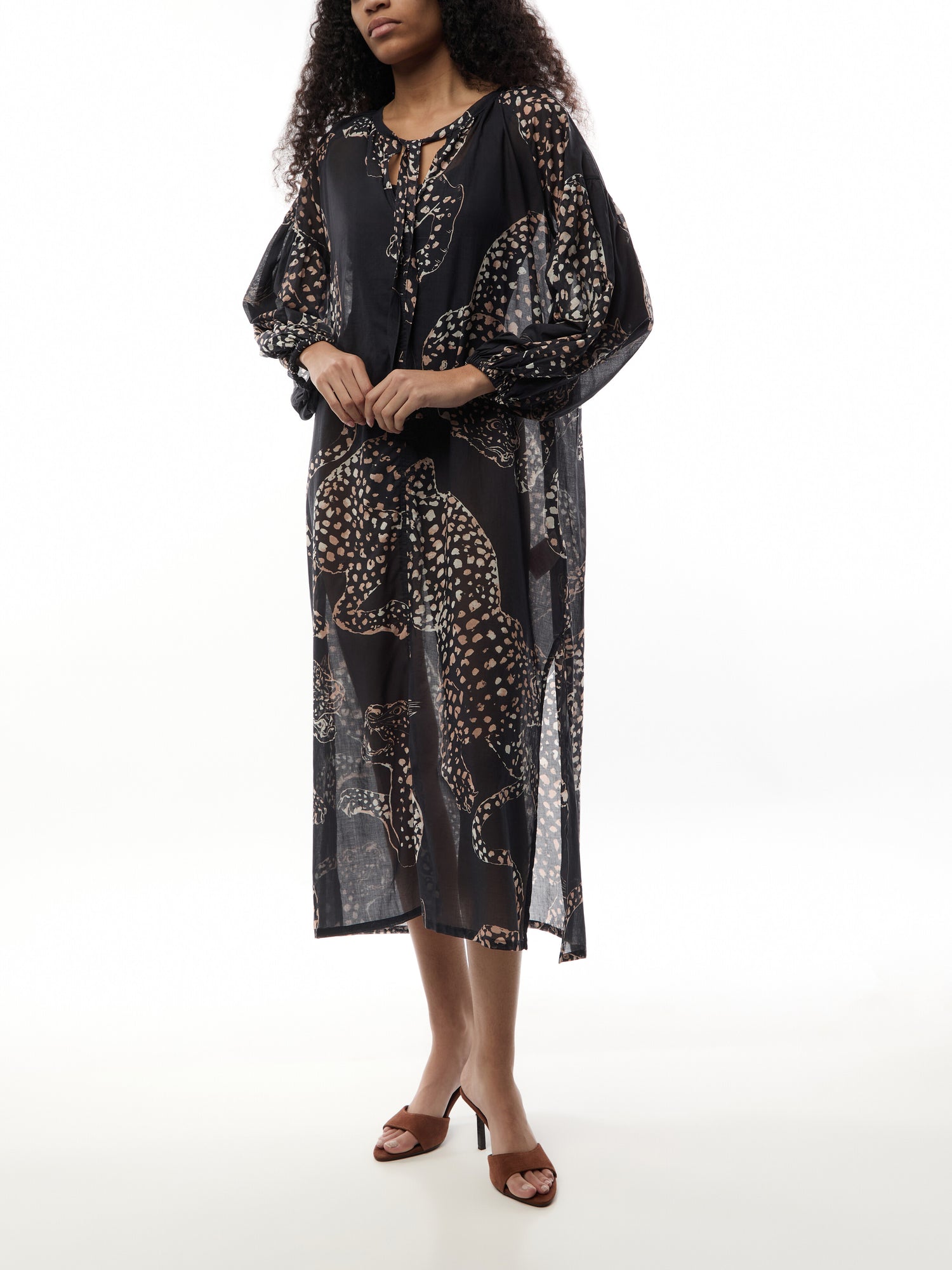 Jag Blouson Kaftan Dress