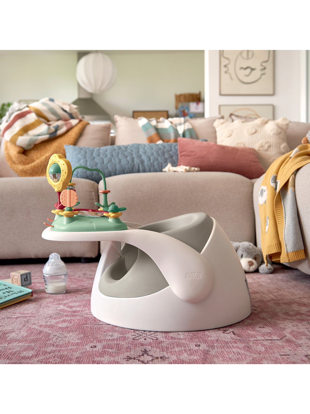 Baby Snug Seat With Activity Tray Grey