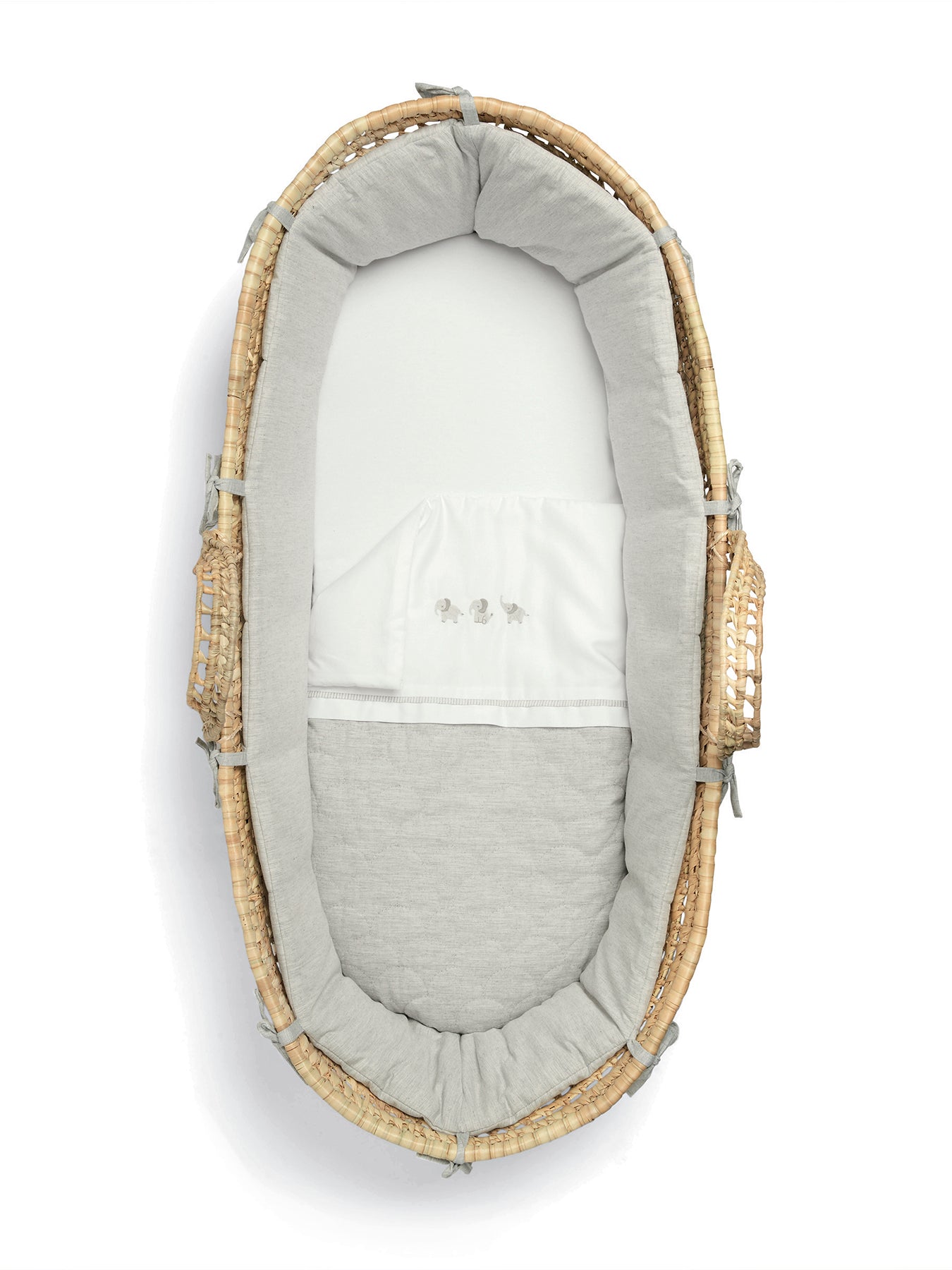 Elephant Print Moses Basket