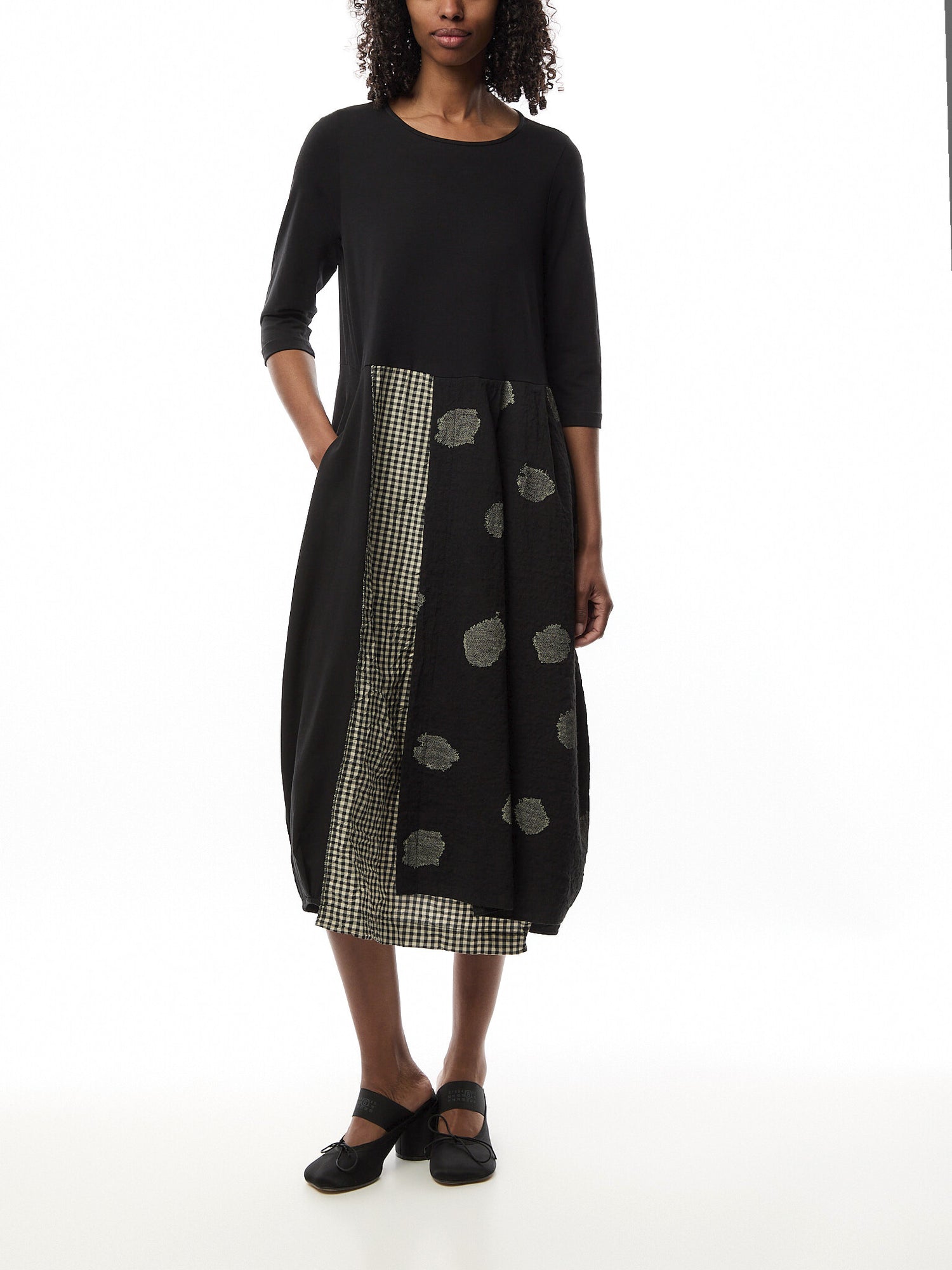 Spot And Gingham Dress