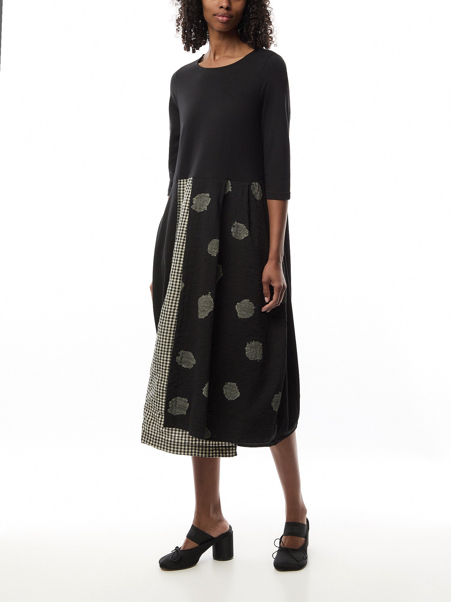 Spot And Gingham Dress