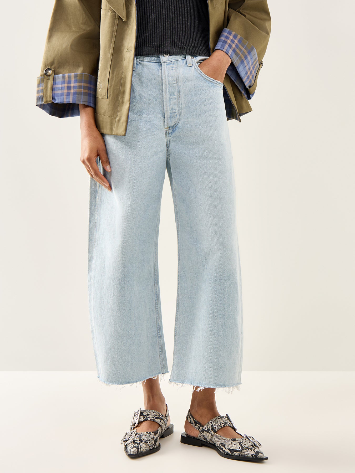 Ayla Cropped Jeans Sailor