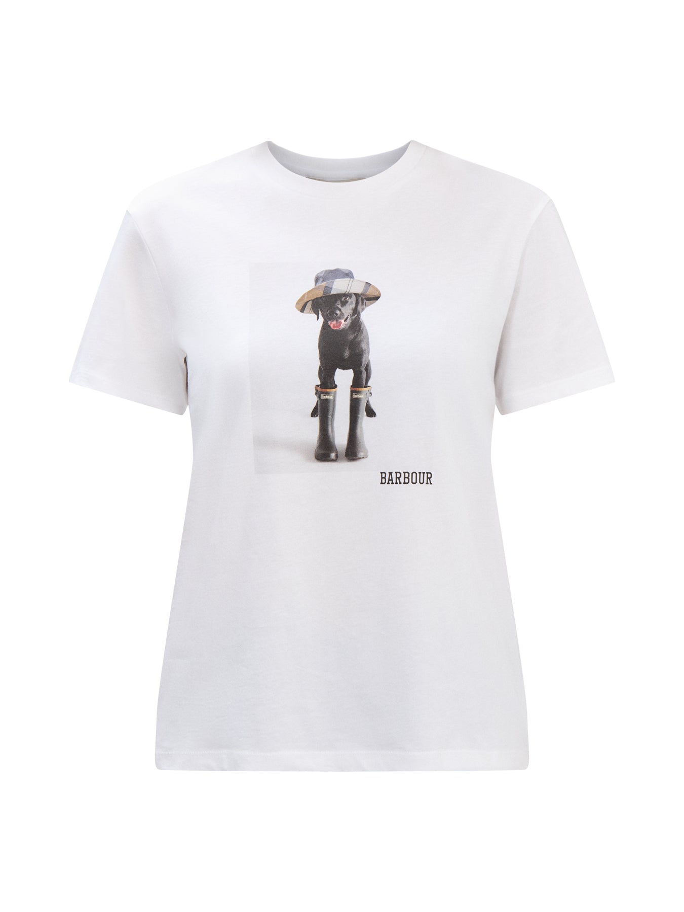 White Cotton Barbour Woodrow T-Shirt