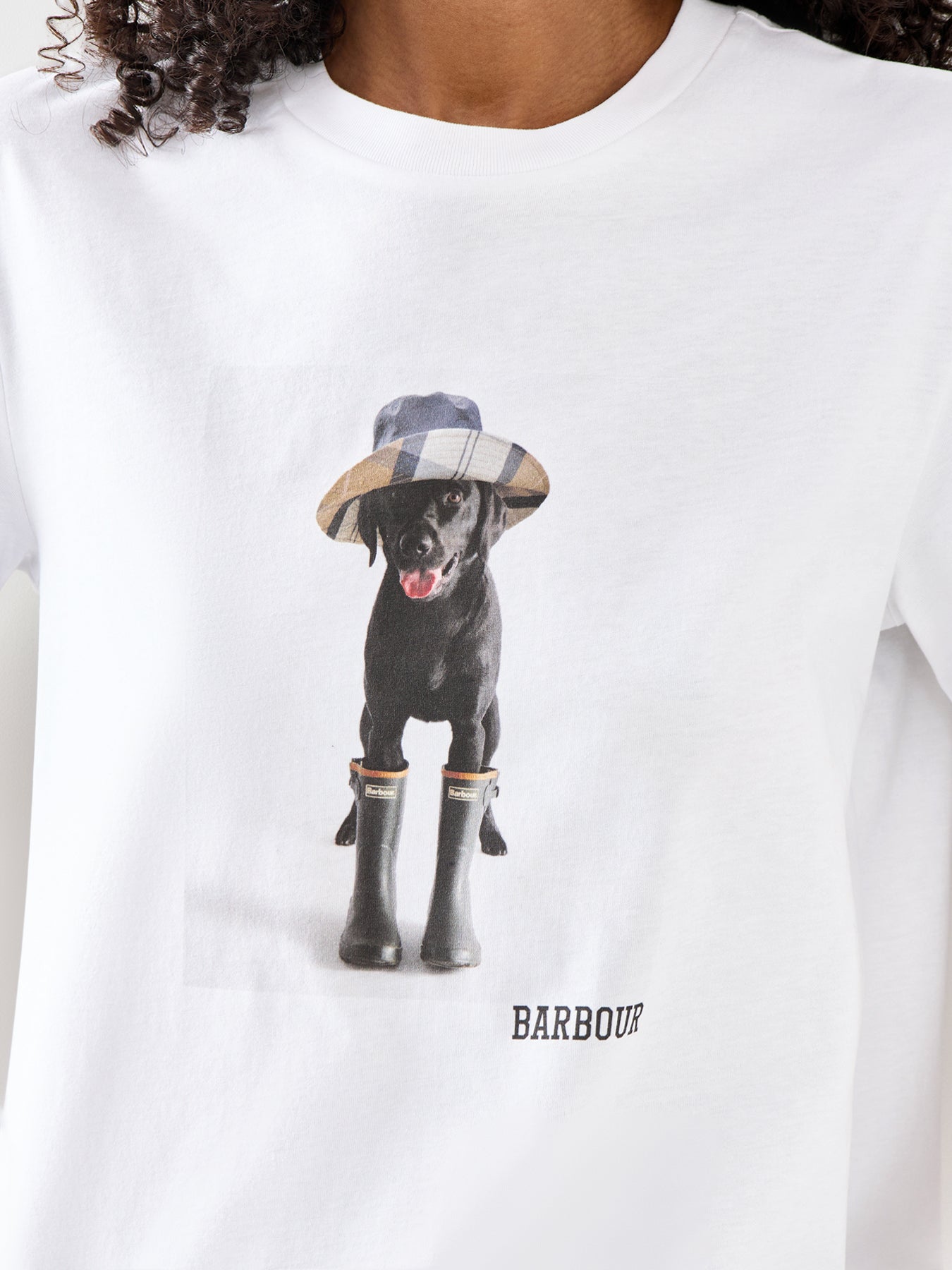 White Cotton Barbour Woodrow T-Shirt