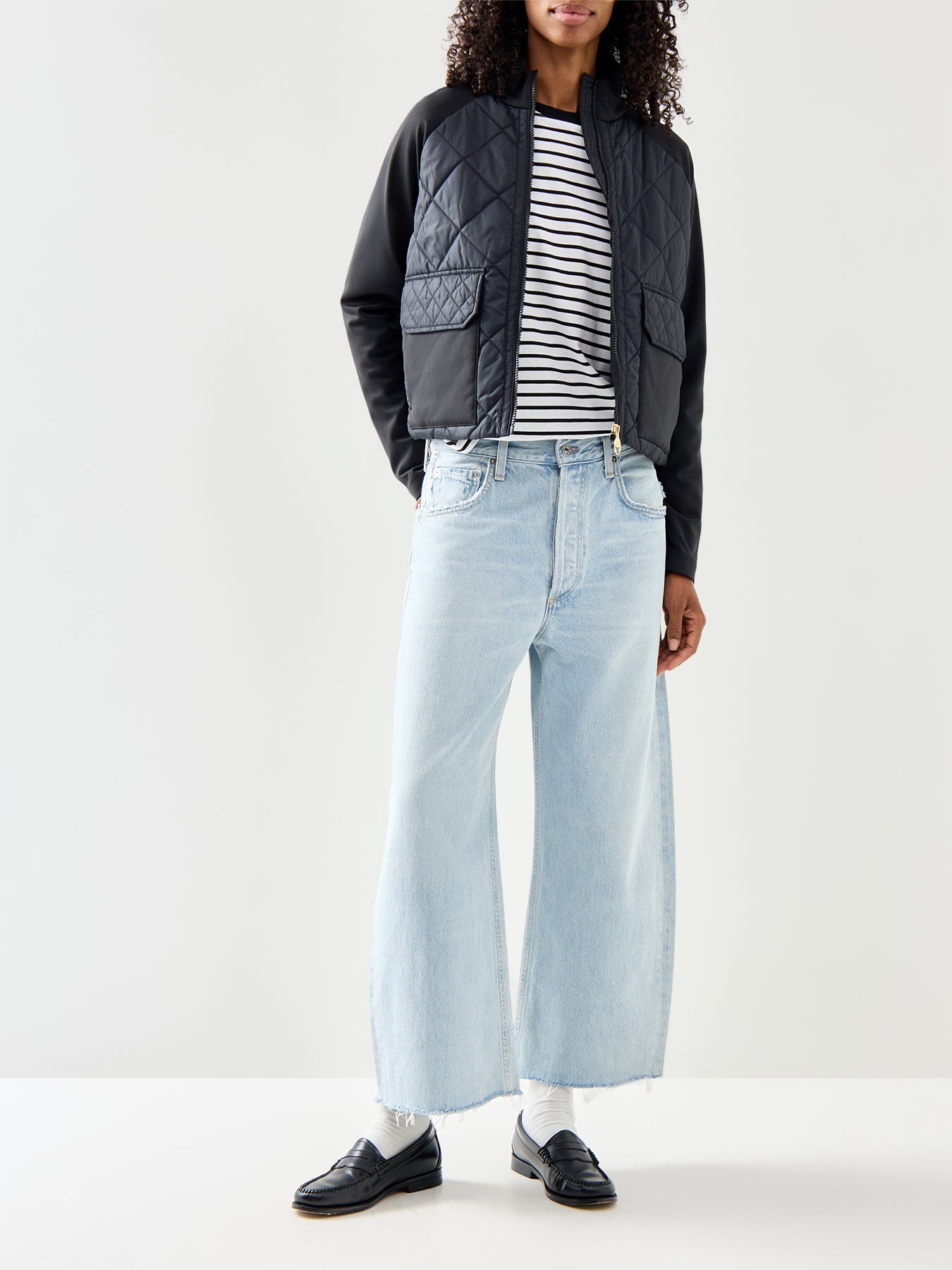 Barbour International Ebony Quilted Sweatshirt