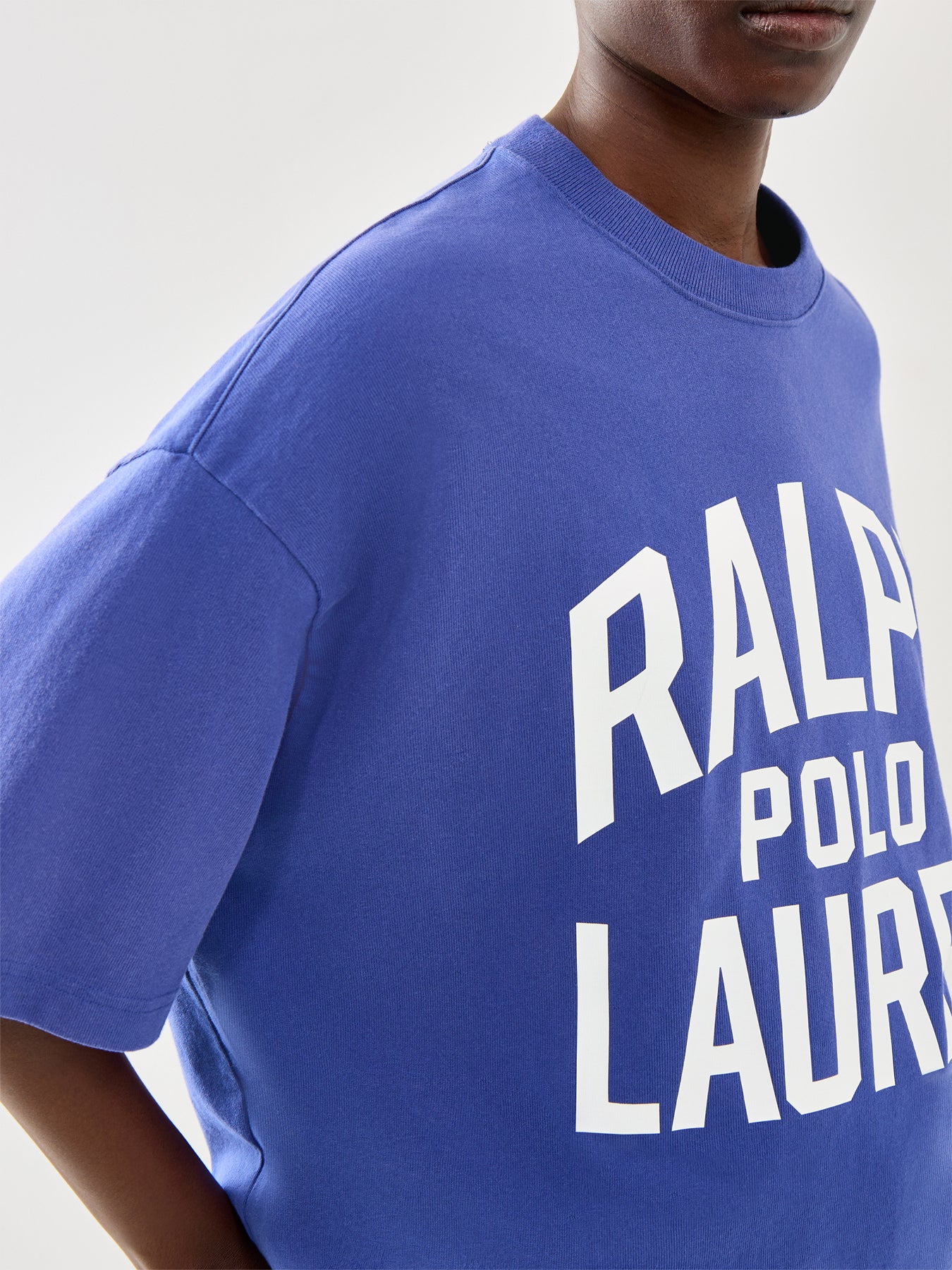 Knit Large Logo T Shirt Bright Navy