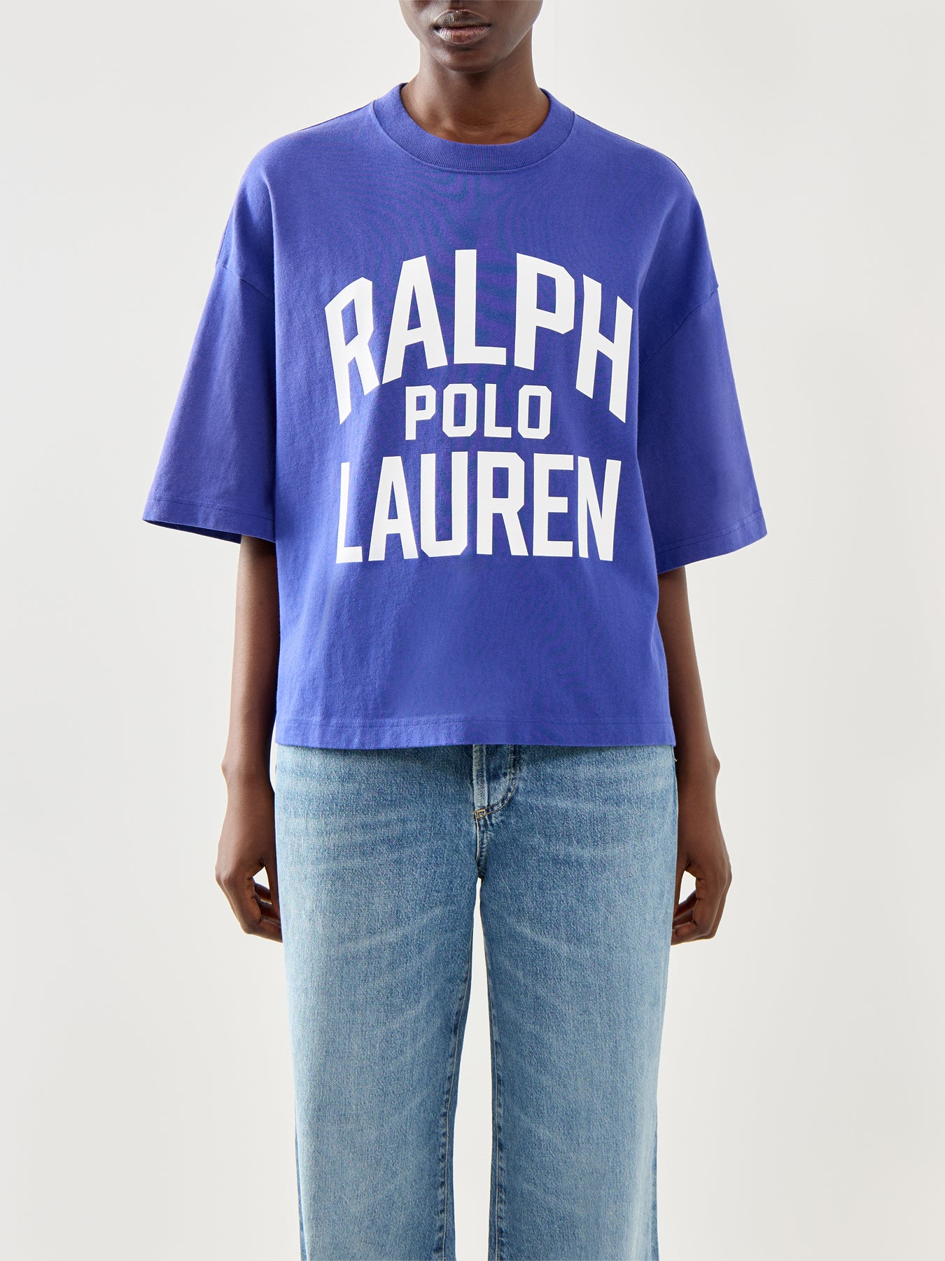 Knit Large Logo T Shirt Bright Navy