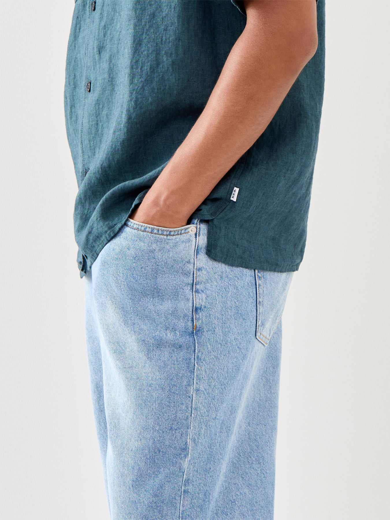 Bartlett Two Tone Linen Short Sleeves Shirt