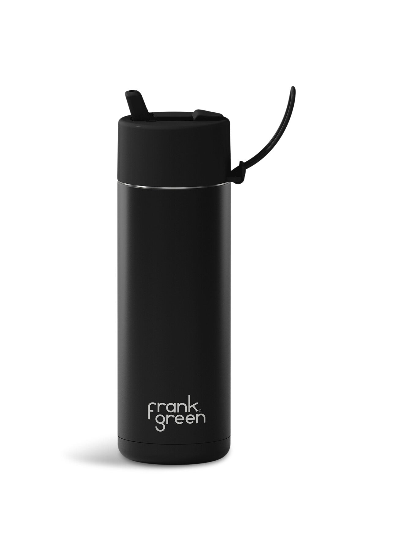 595ml regular ceramic reusable water bottle black