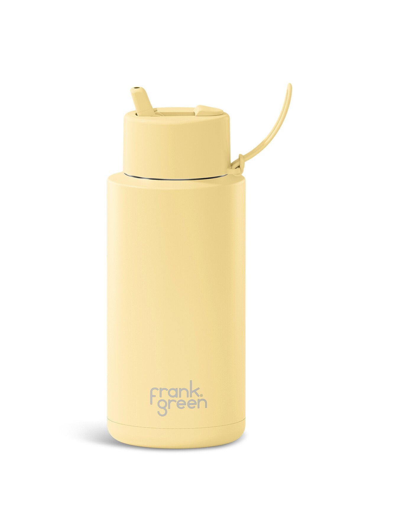 1L large ceramic reusable water bottle yellow