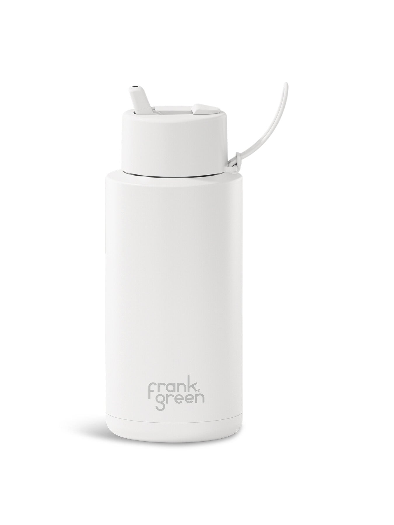 1L large ceramic reusable water bottle White