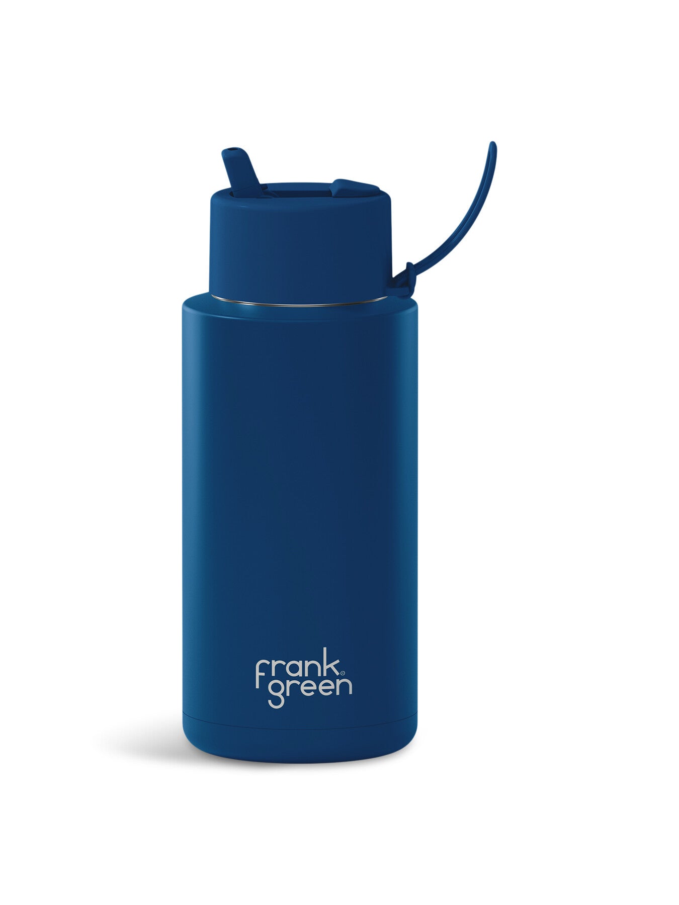 1L large ceramic reusable water bottle blue