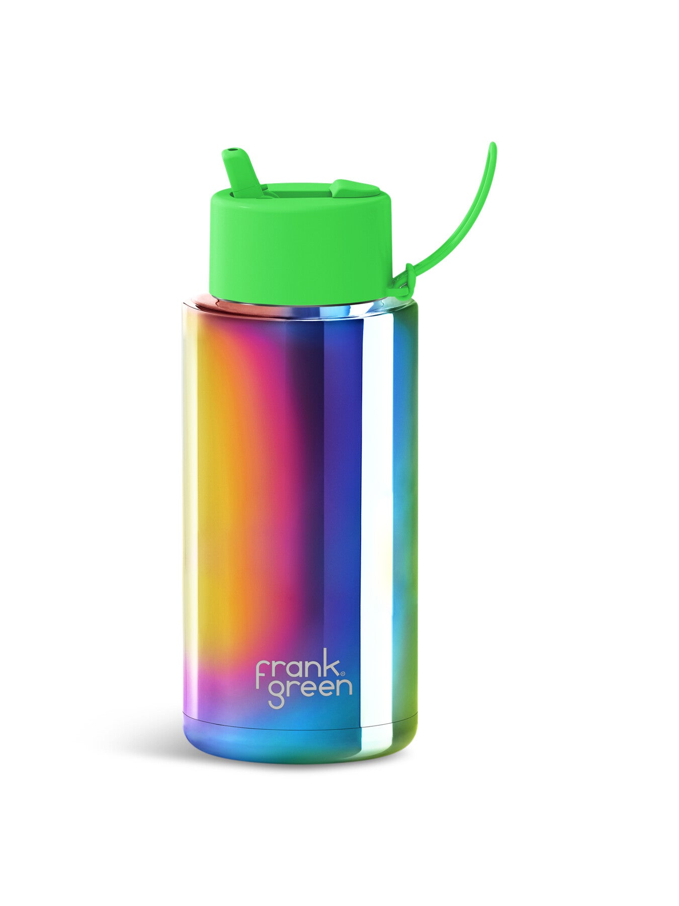 1L large ceramic reusable water bottle chrome
