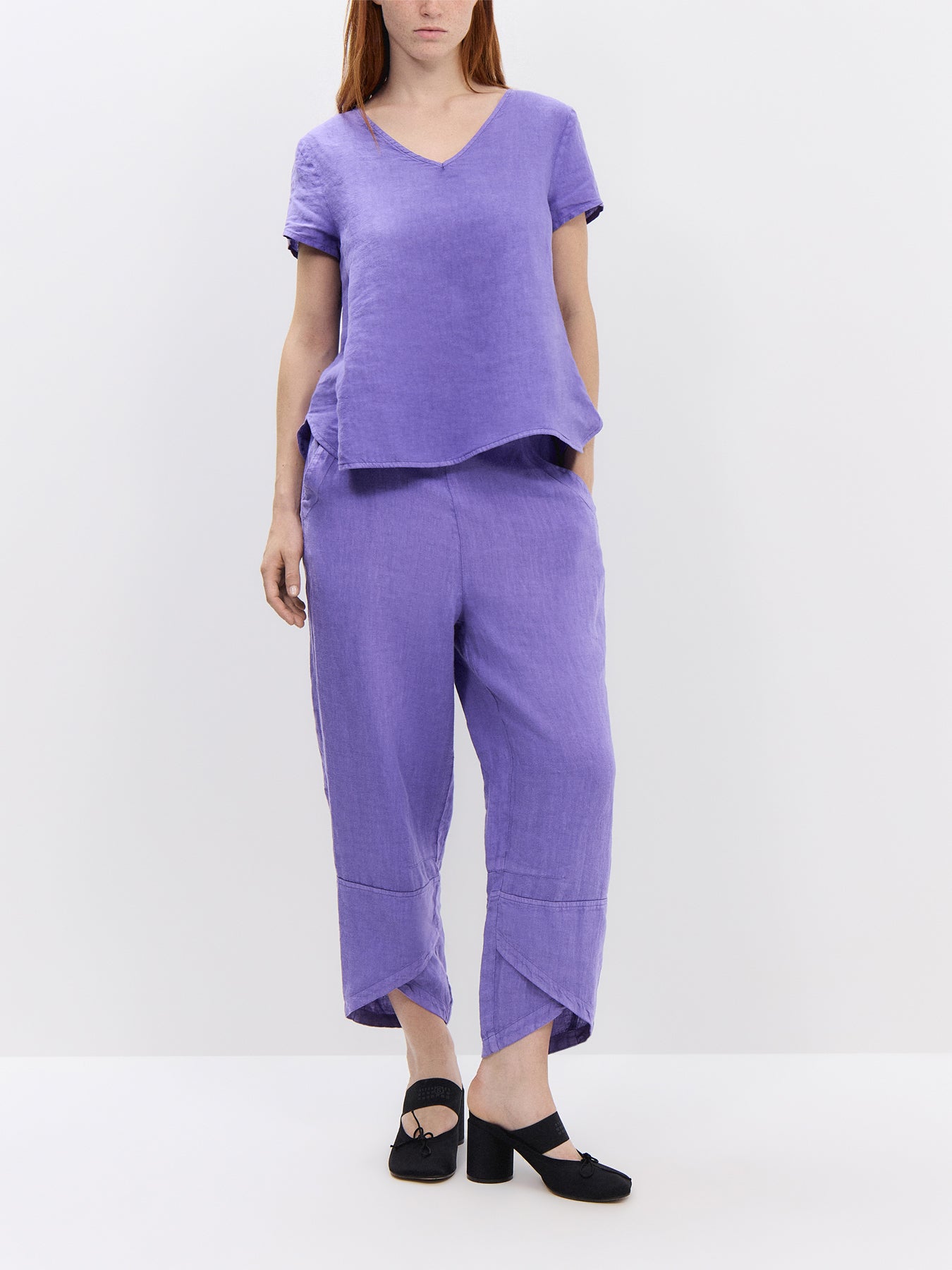 Linen Tulip Hem Bubble Trouser