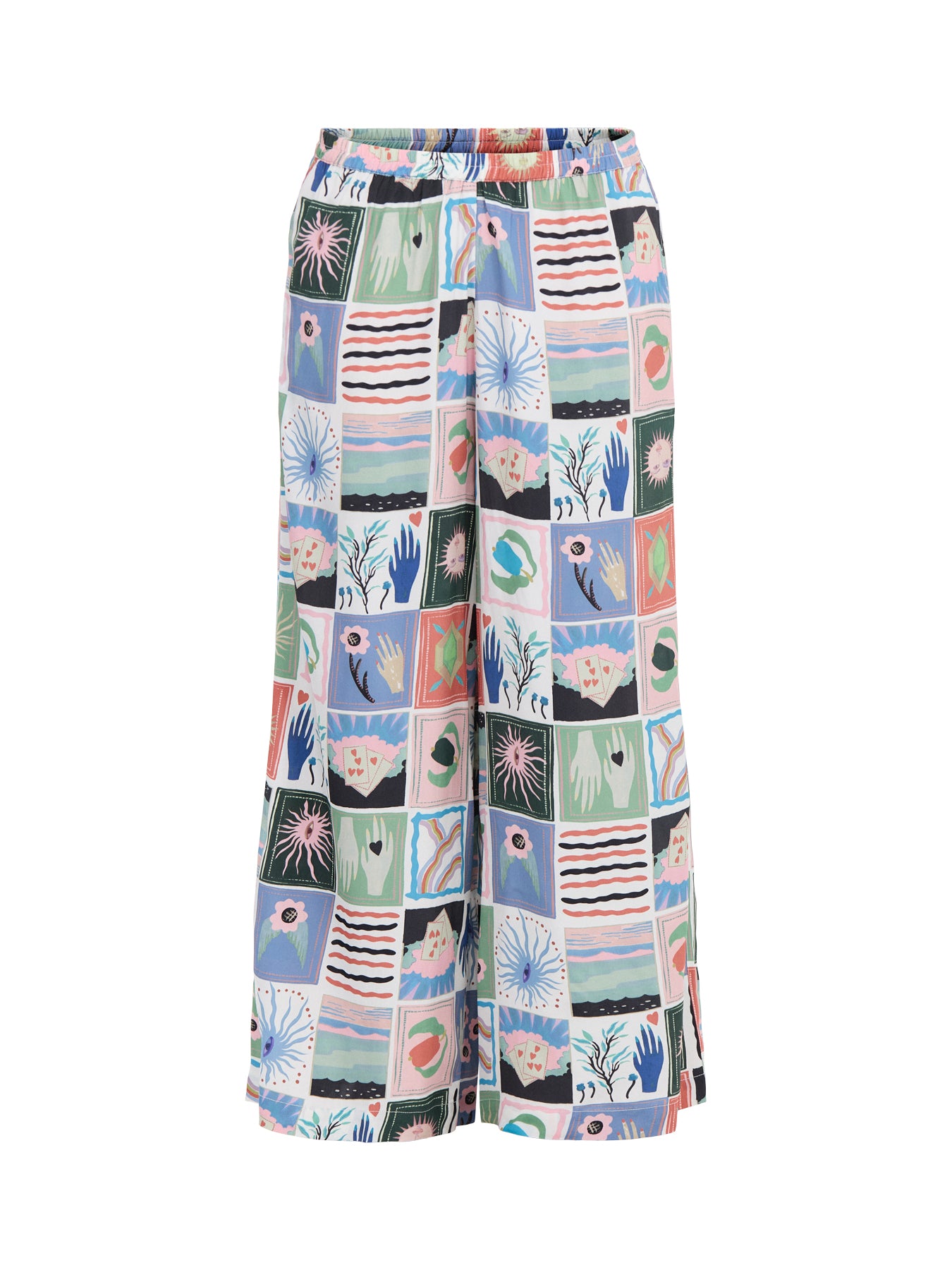 Mystical Collage Wide Trousers