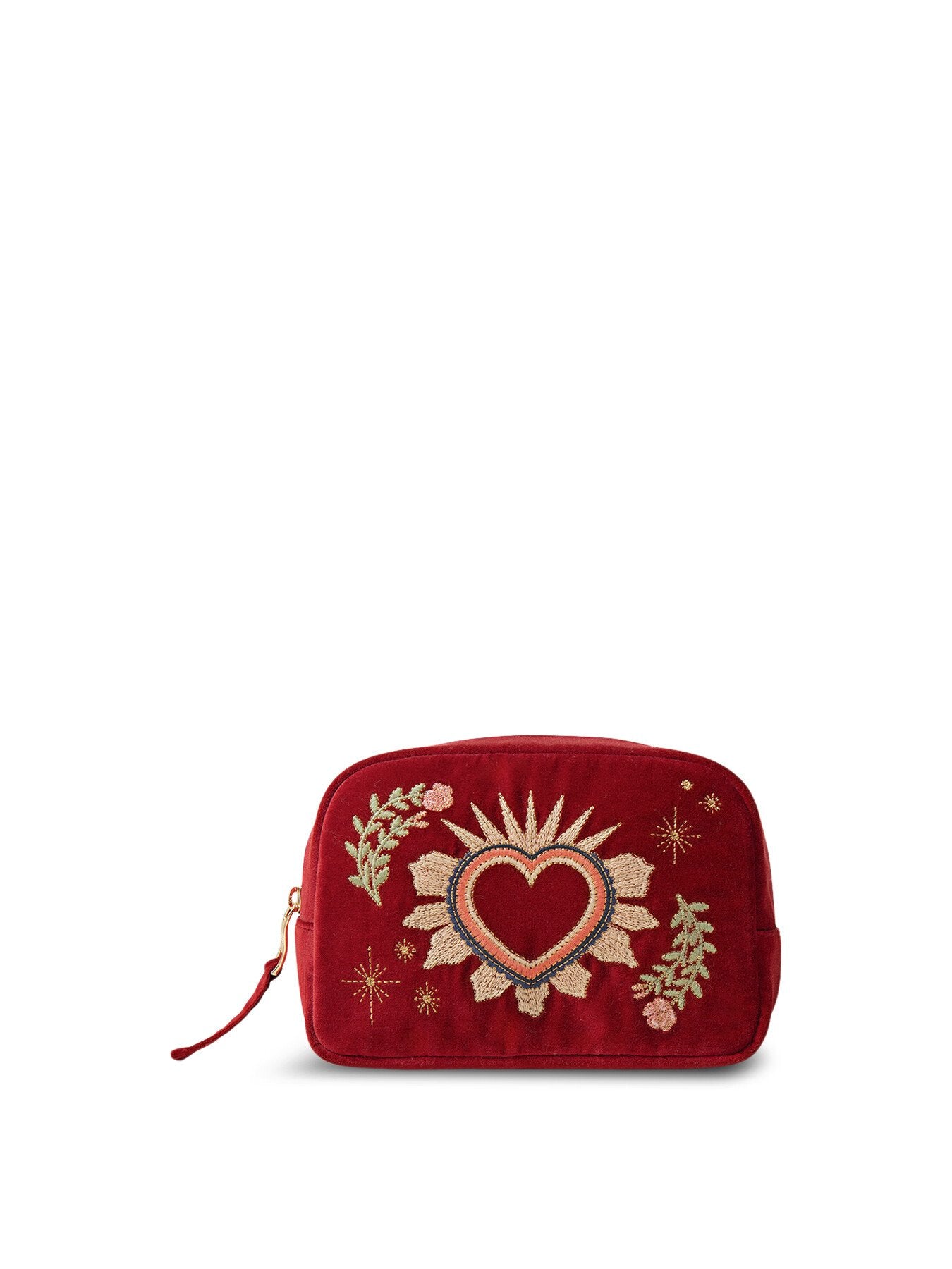 Velvet Make-Up Bag, Enchanted Heart Red | Elizabeth Scarlett – Fenwick