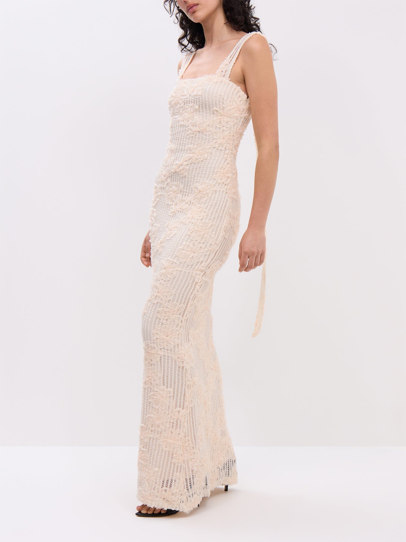 Gigou Crochet Floral Maxi Dress