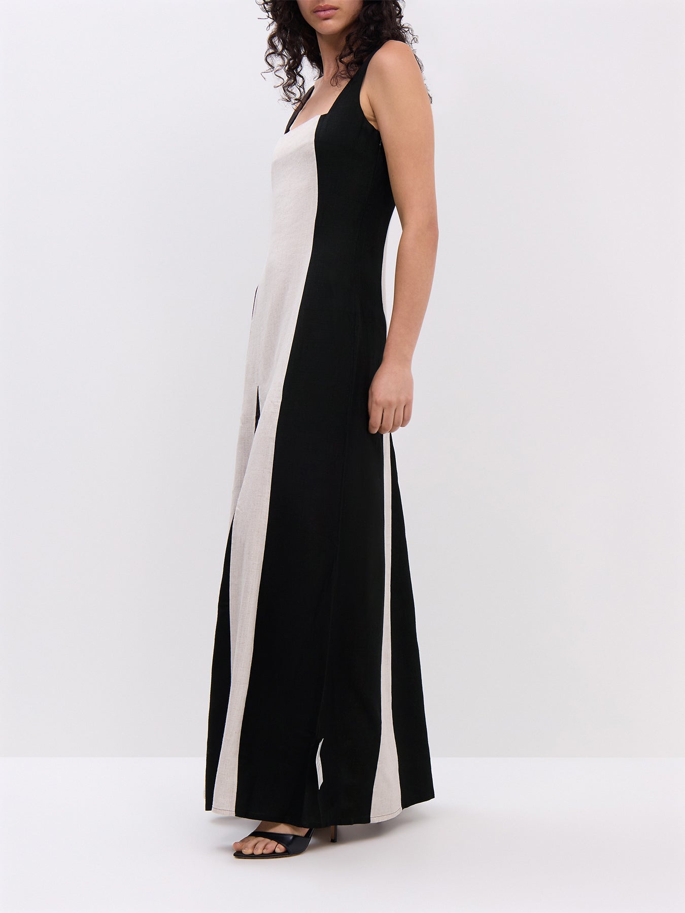 Ella Square Neck Contrast Maxi Dress